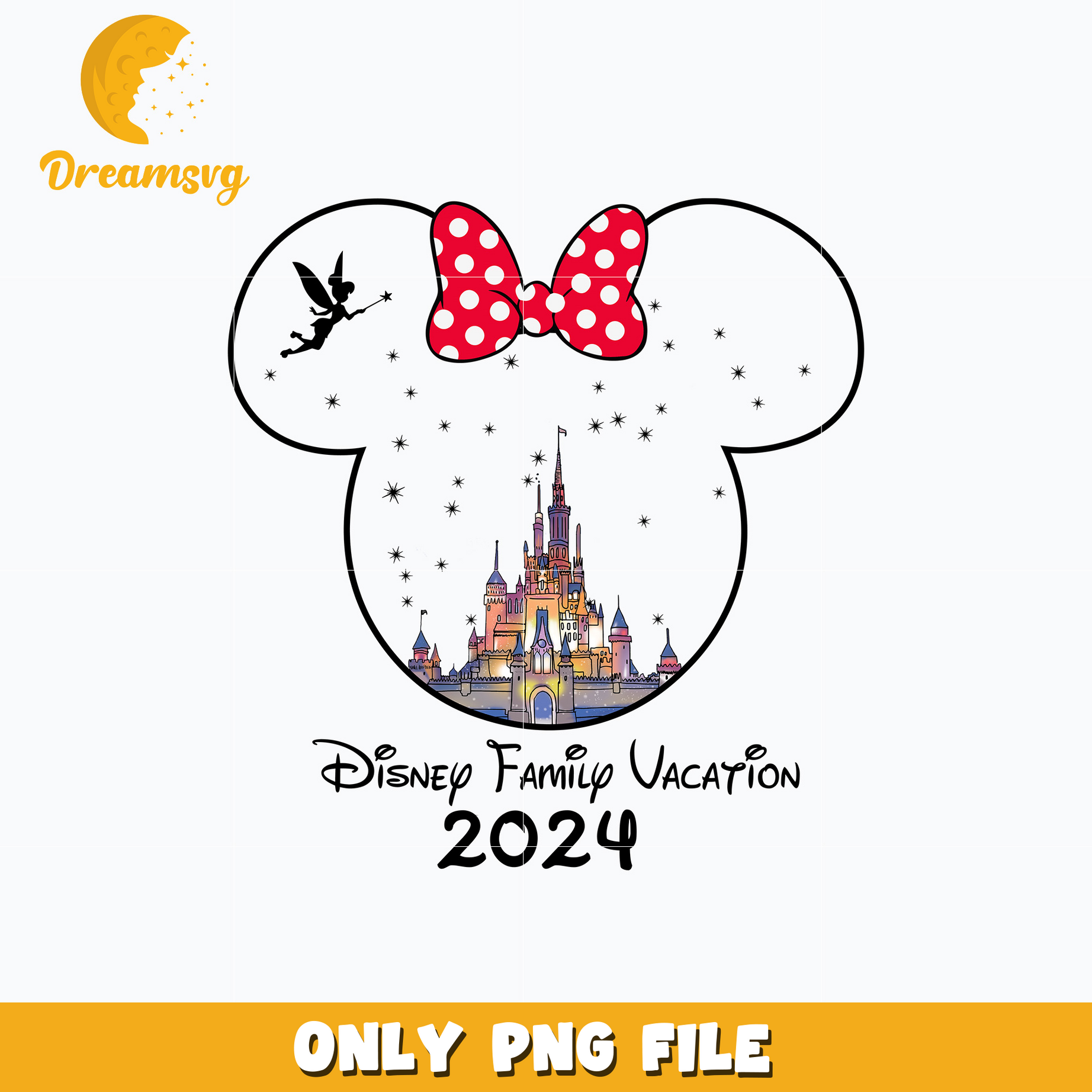 Minnie mouse disney family vacation 2024 png