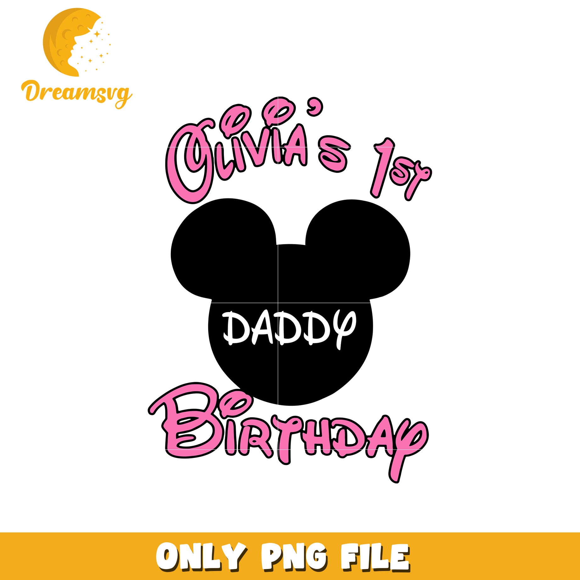 Mickey olivia 1st birthday daddy png