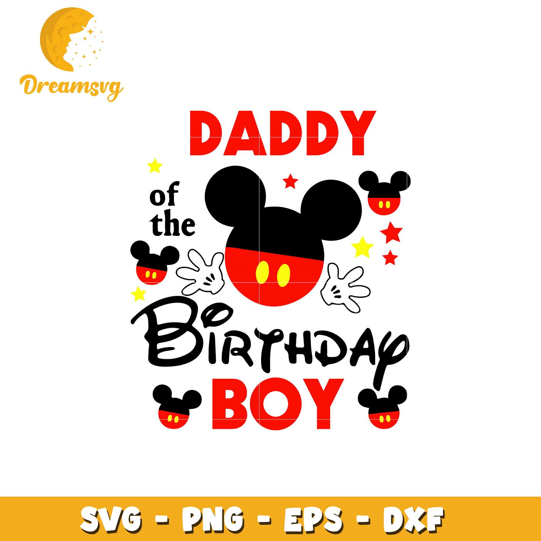 Mickey mouse daddy of the birthday boy svg