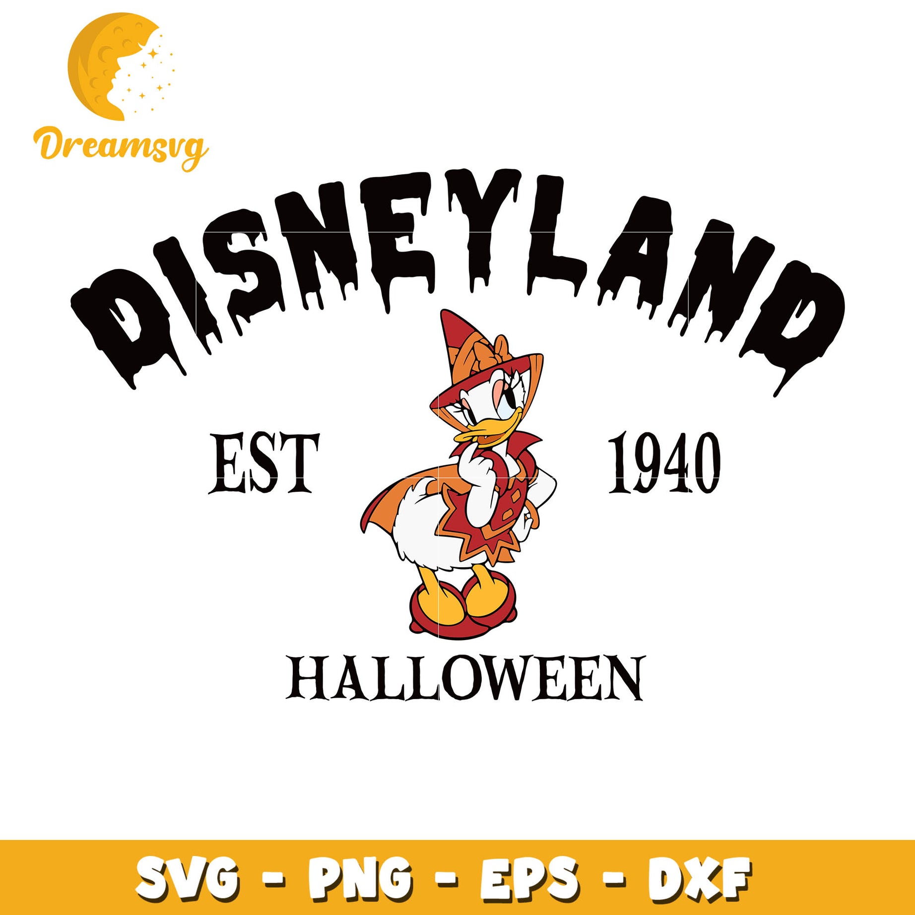 Disneyland est 1940 Daisy duck svg, halloween svg