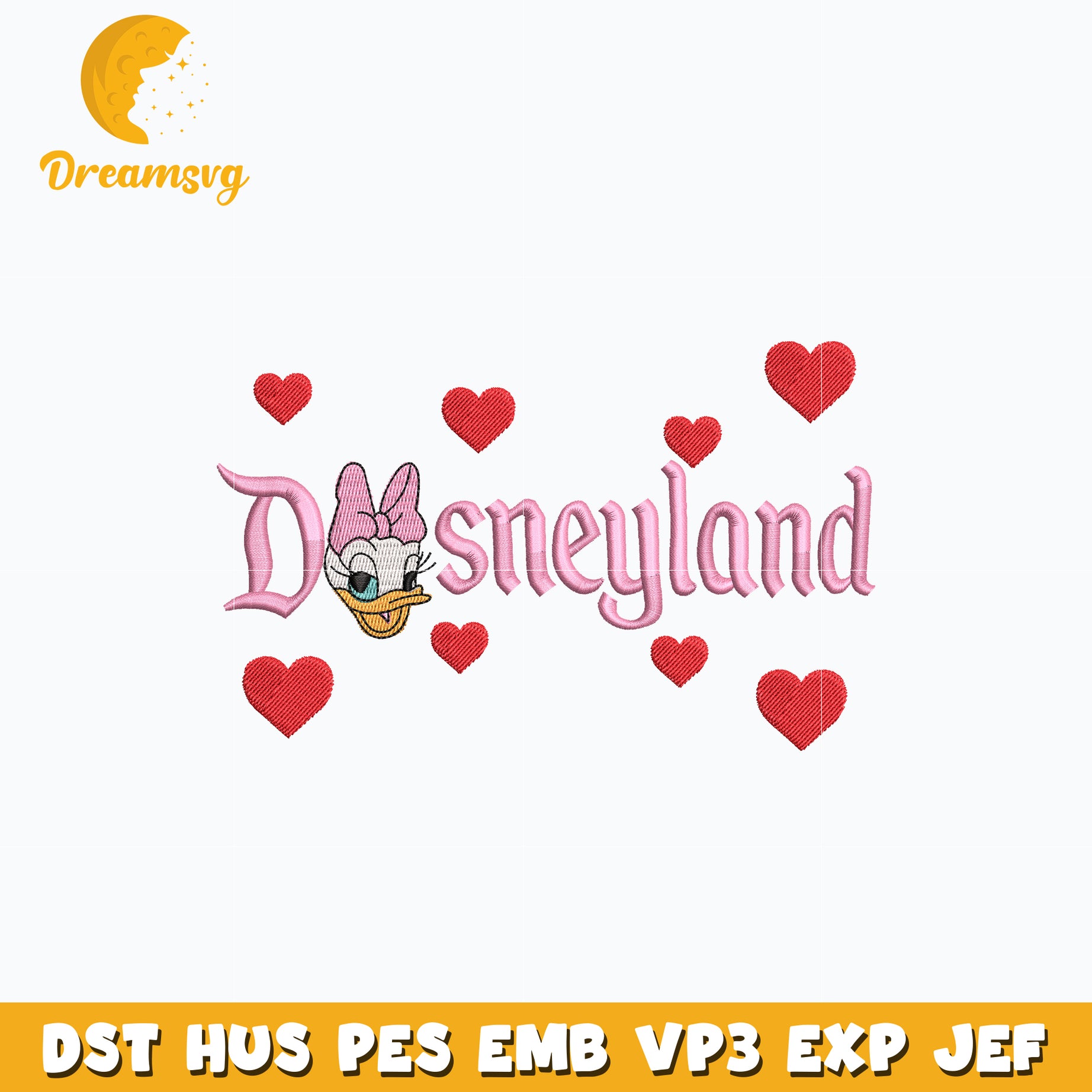 Daisy duck disneyland embroidery design