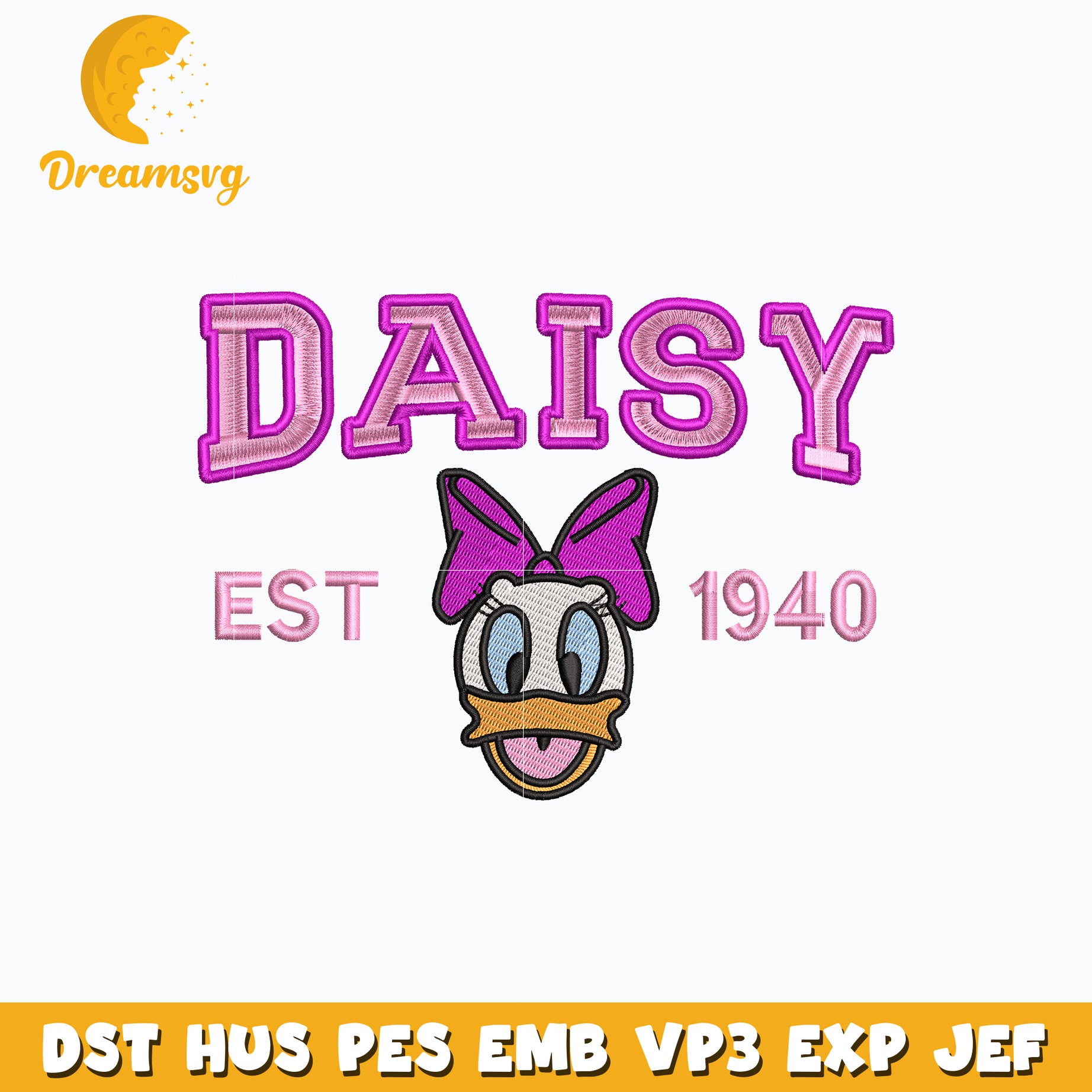 Daisy est 1940 embroidery design