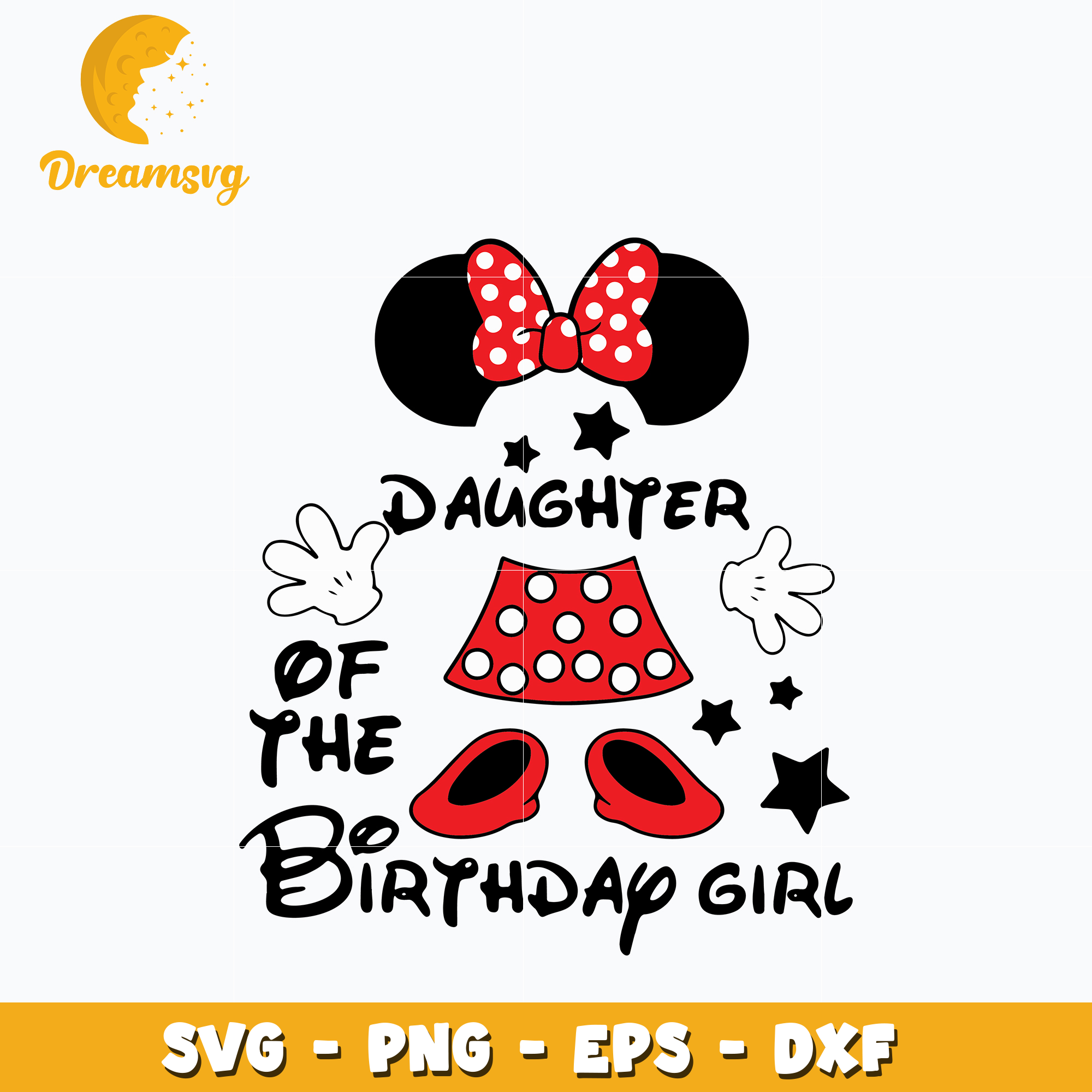 Daughter of the birthday girl Svg, Minnie Mouse Svg