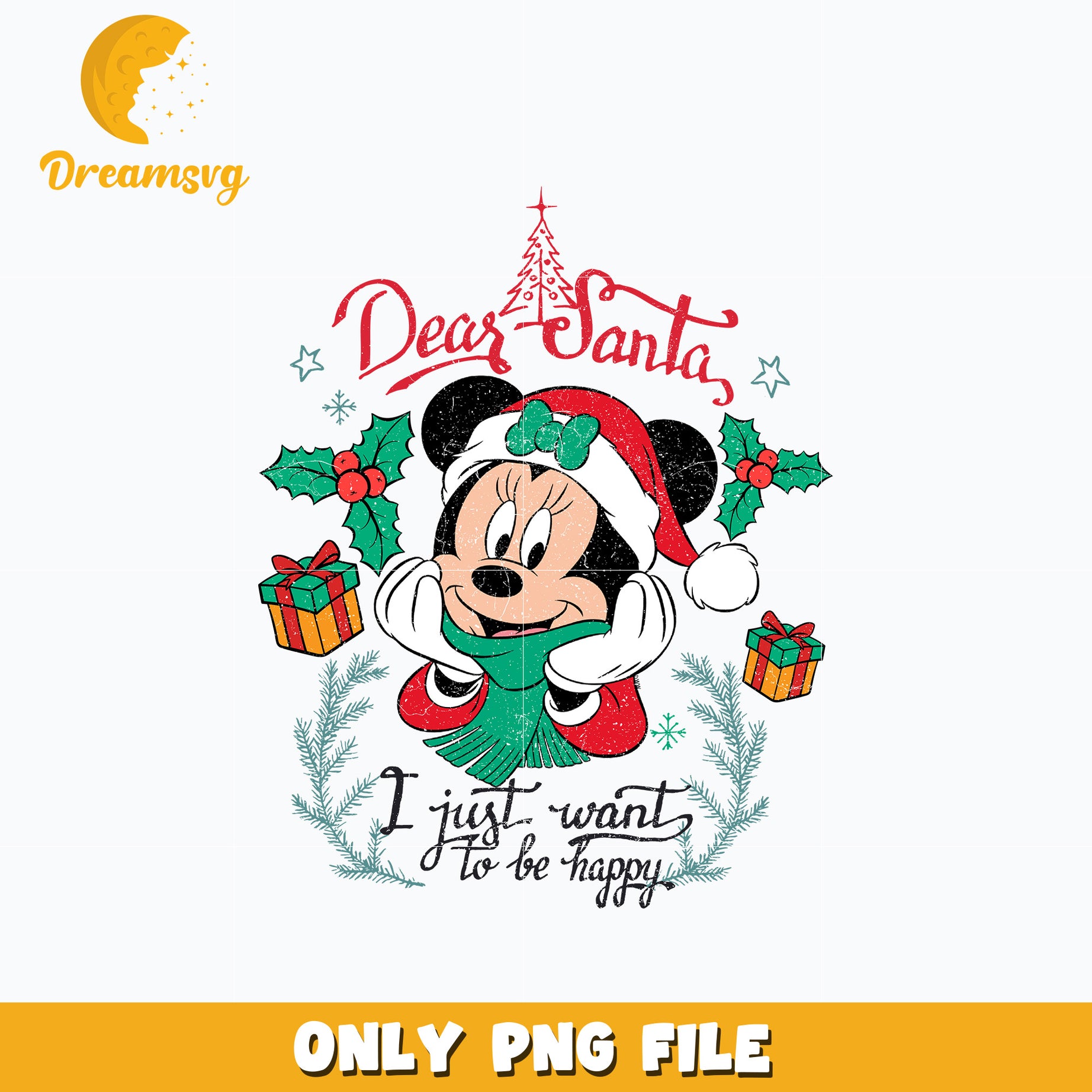 Mickey dear santa chrismas png