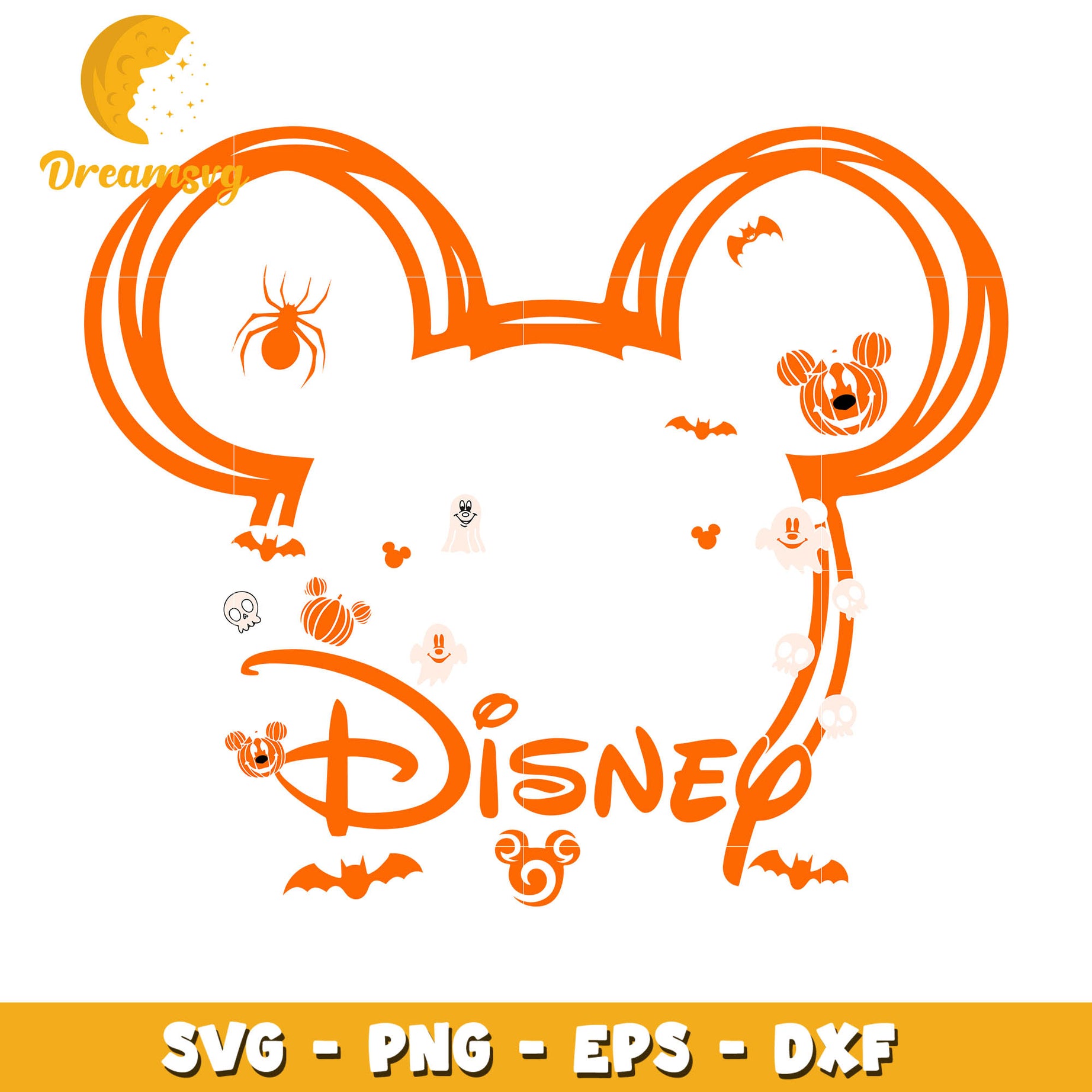 Disney mickey head svg, halloween svg