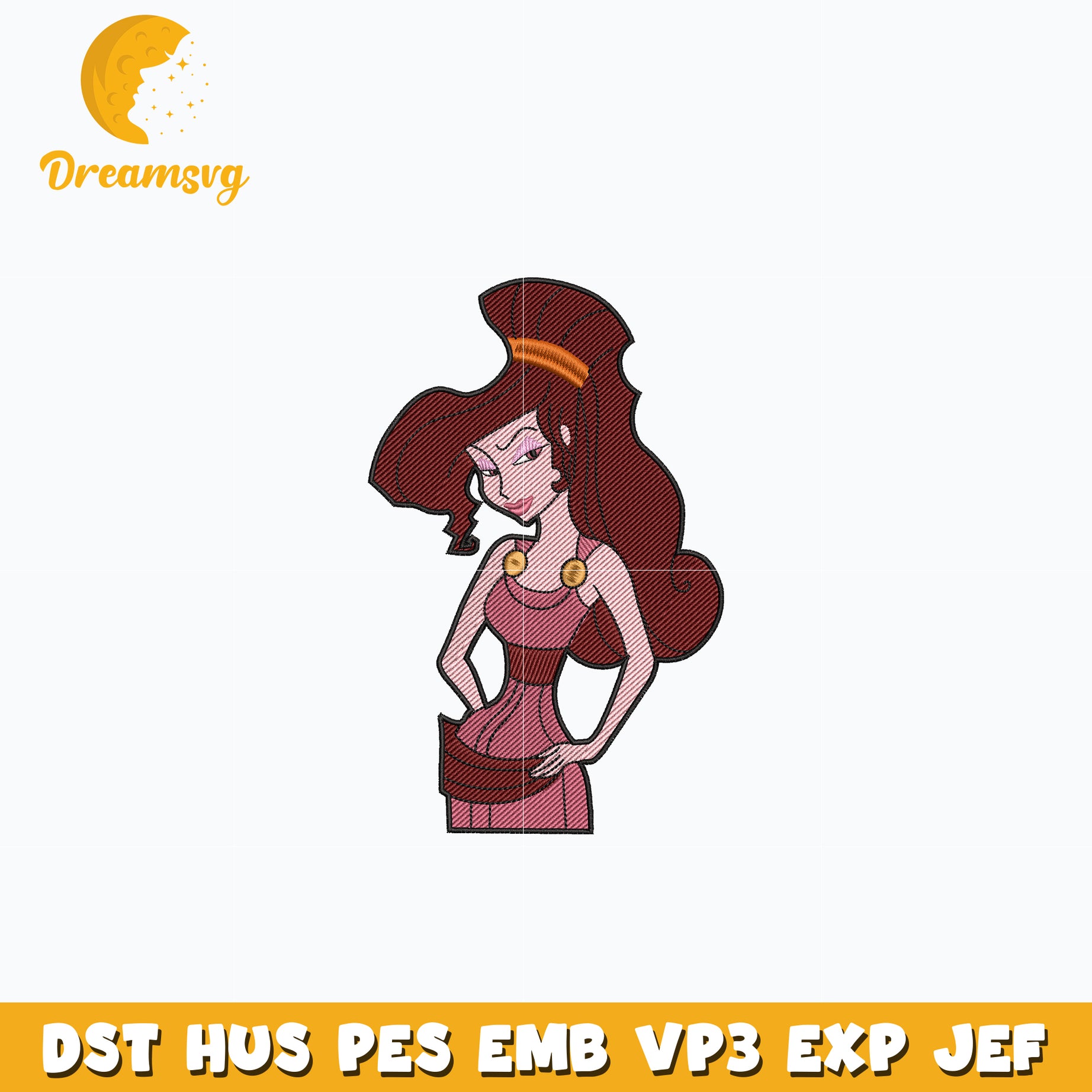 Disney Megara embroidery design