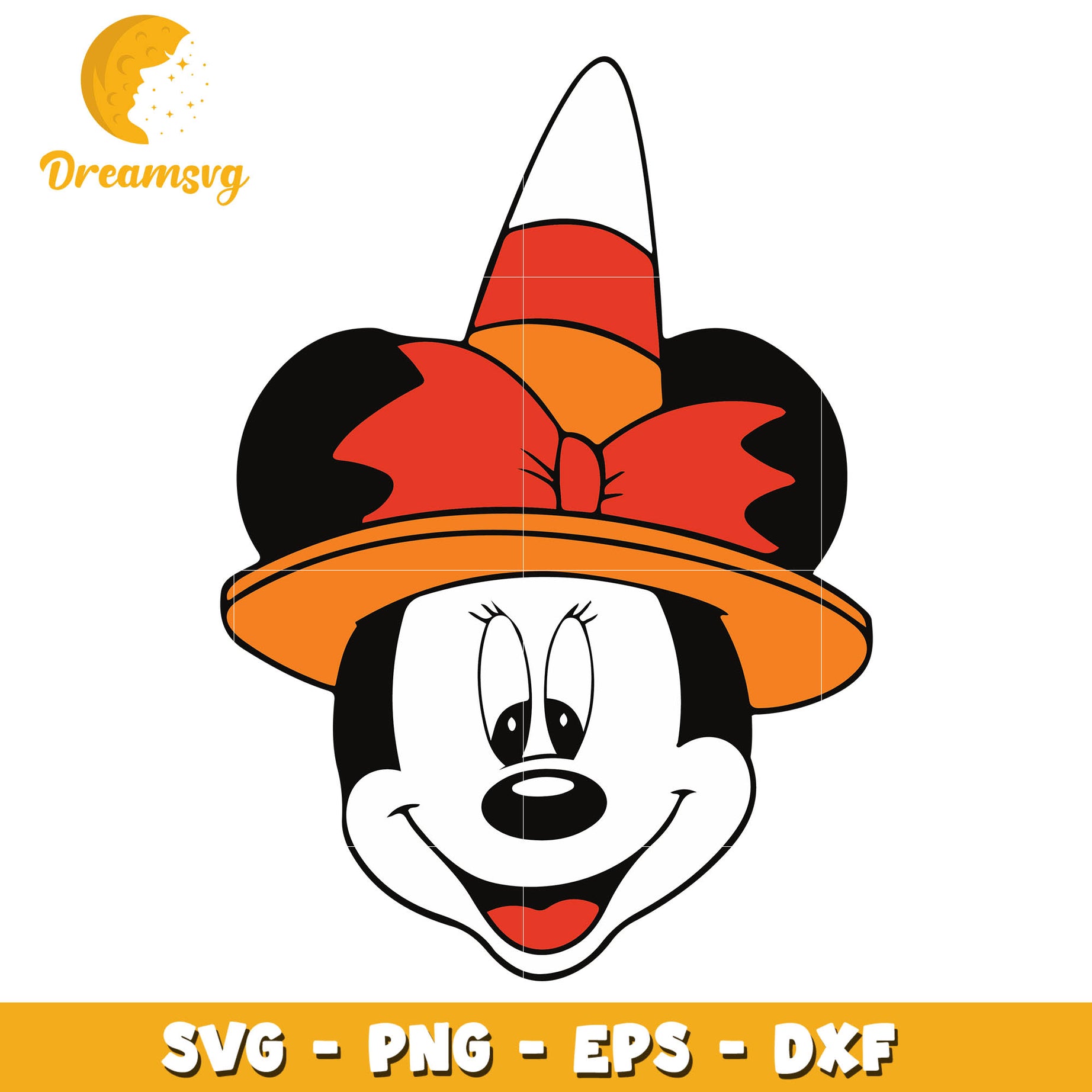 Minnie Mouse head svg, Halloween svg