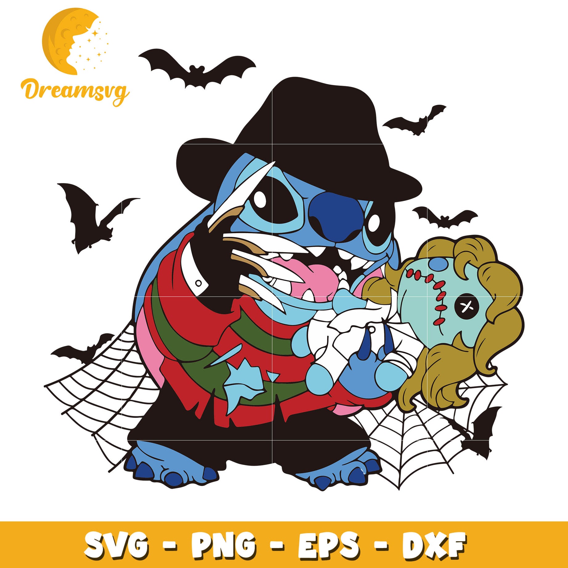 Stitch As Freddy Svg, halloween svg