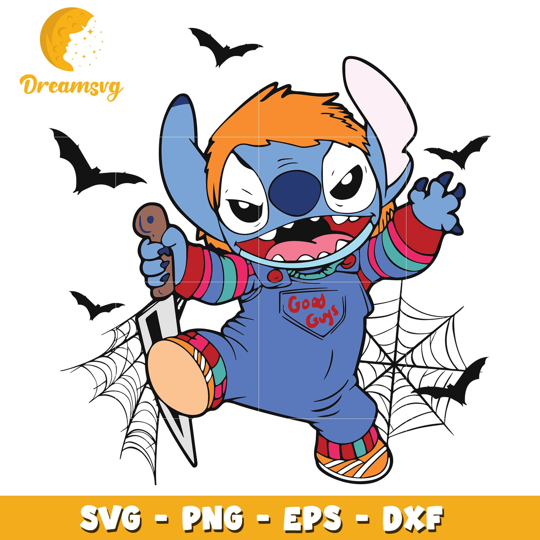 Chucky Stitch svg, Halloween svg