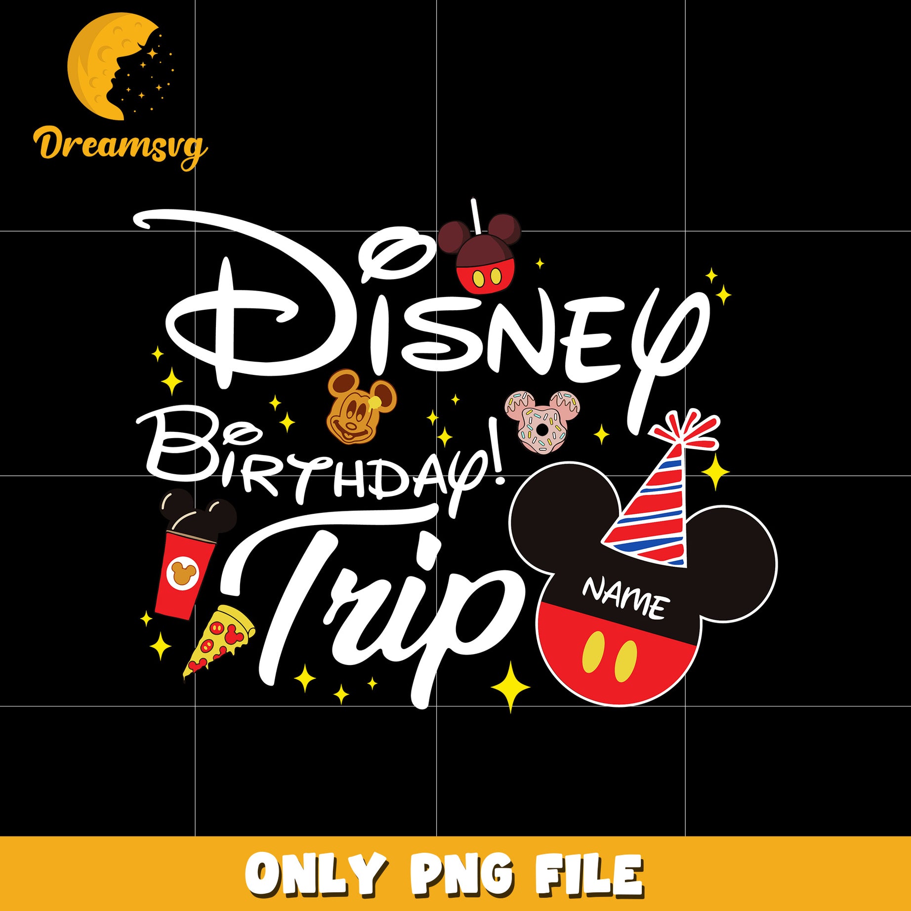 Mickey disney birthday trip png