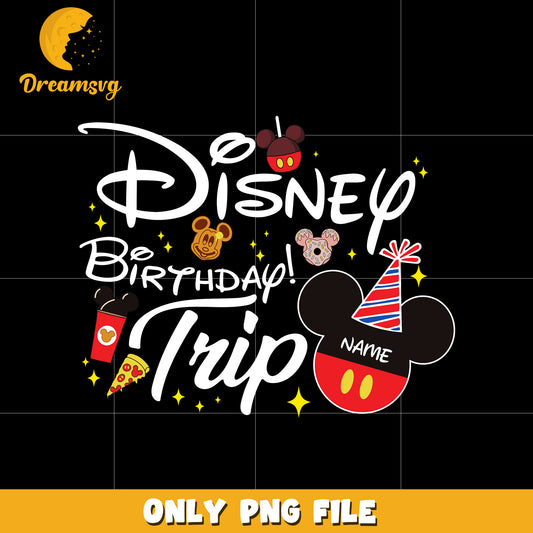 Mickey disney birthday trip png