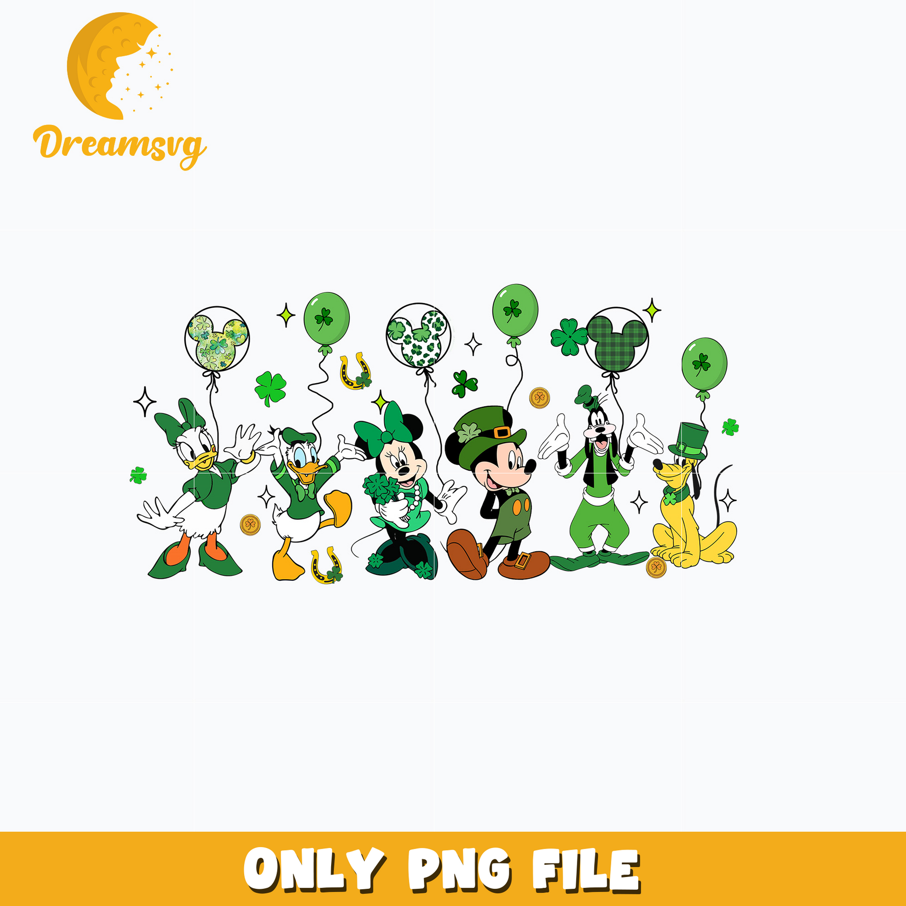 Mickey disney friends patrick's day png