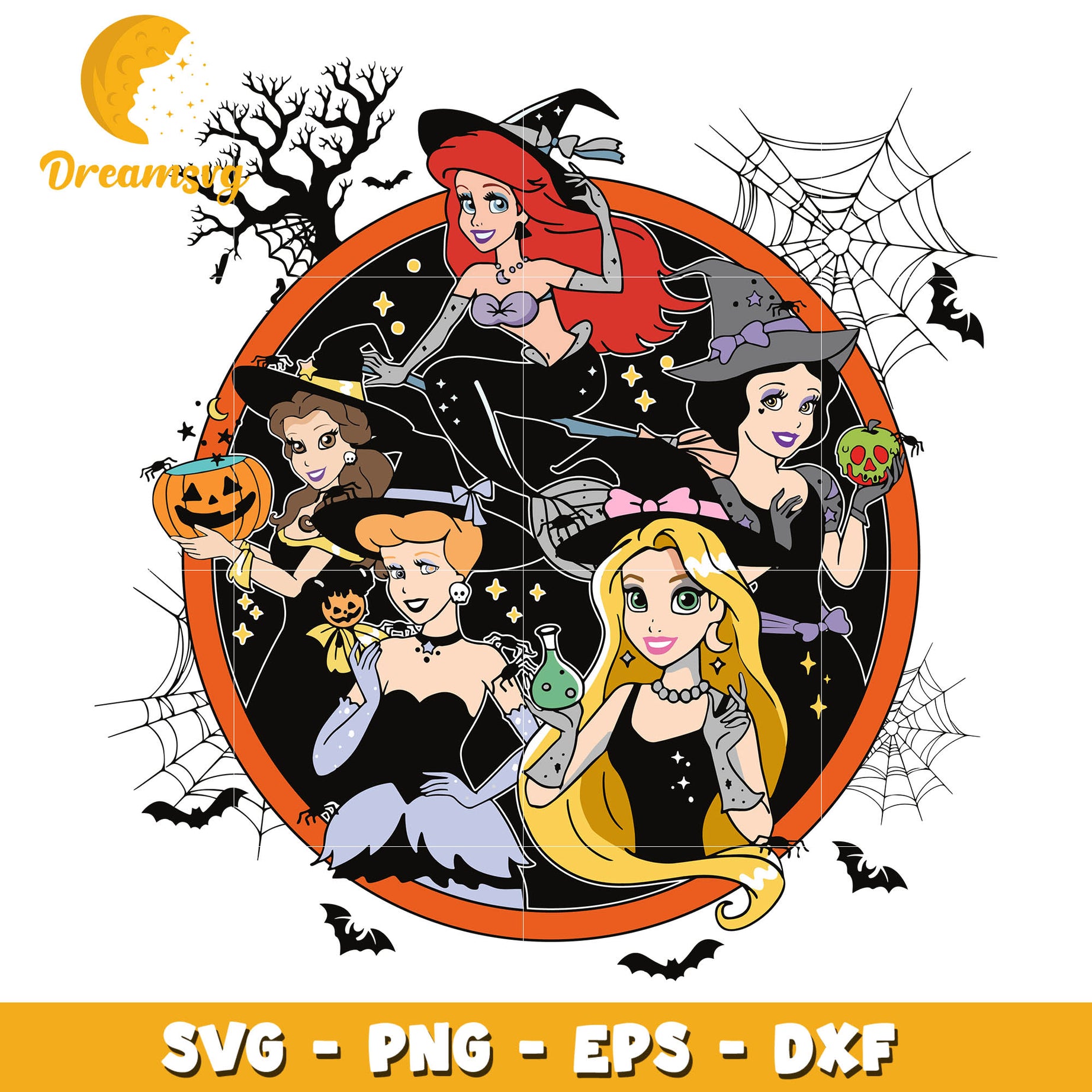 Disney Princess Halloween Svg