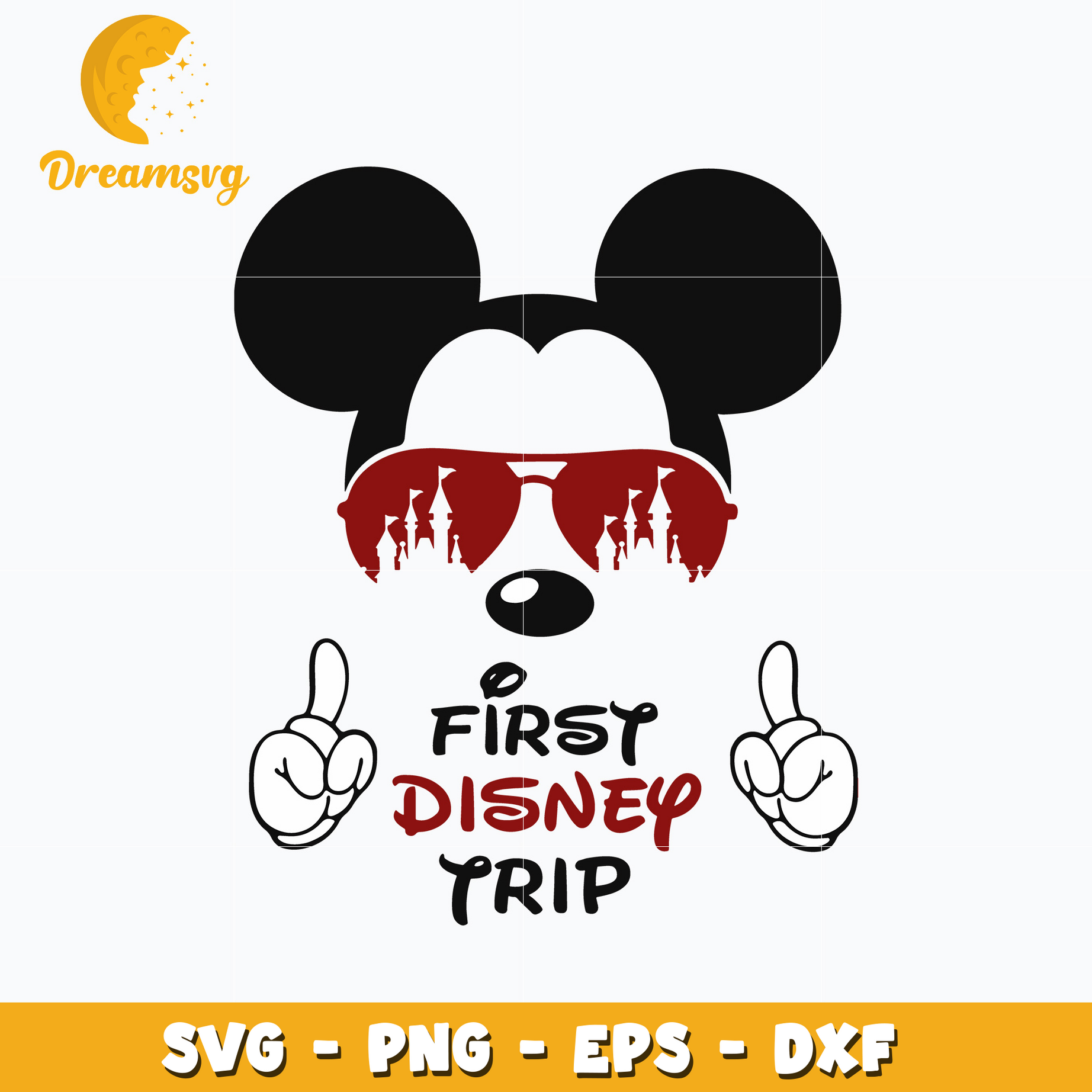 Mickey mouse first disney trip svg