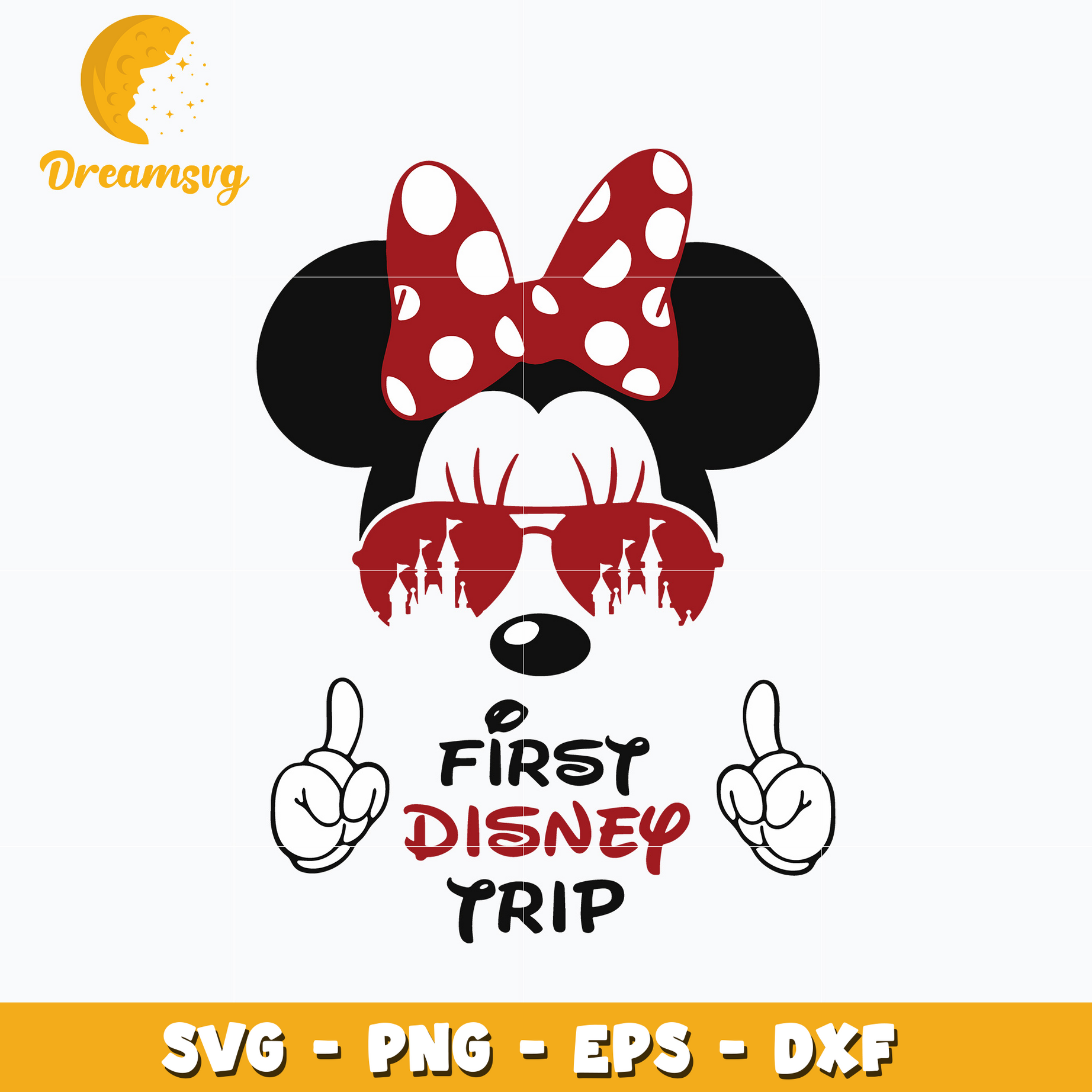 Minnie mouse first disney trip svg