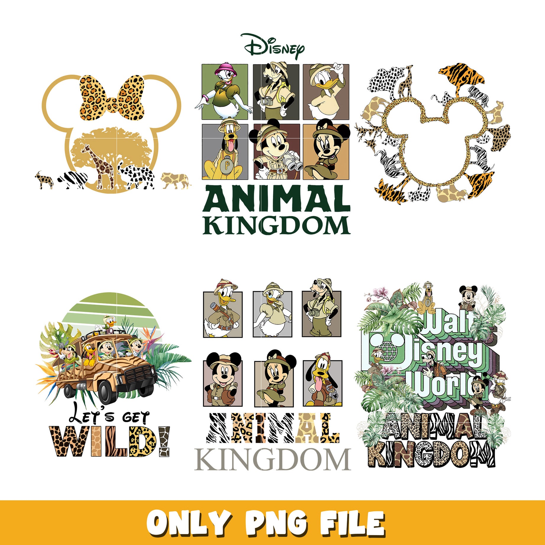  Animal Kingdom Characters bundle png, Disney cartoon png, Digital download 