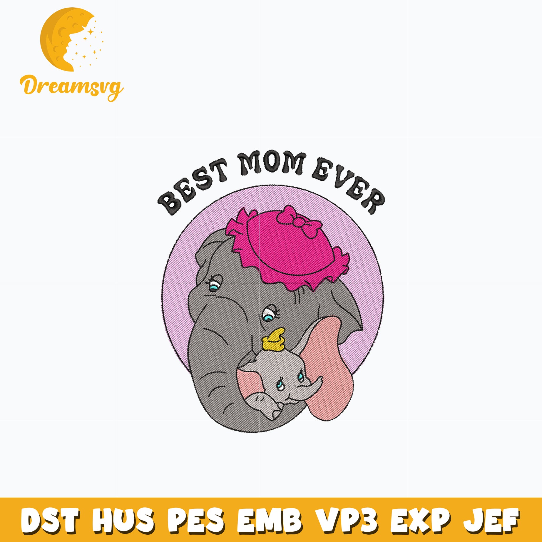 Jumbo disney best mom ever embroidery design