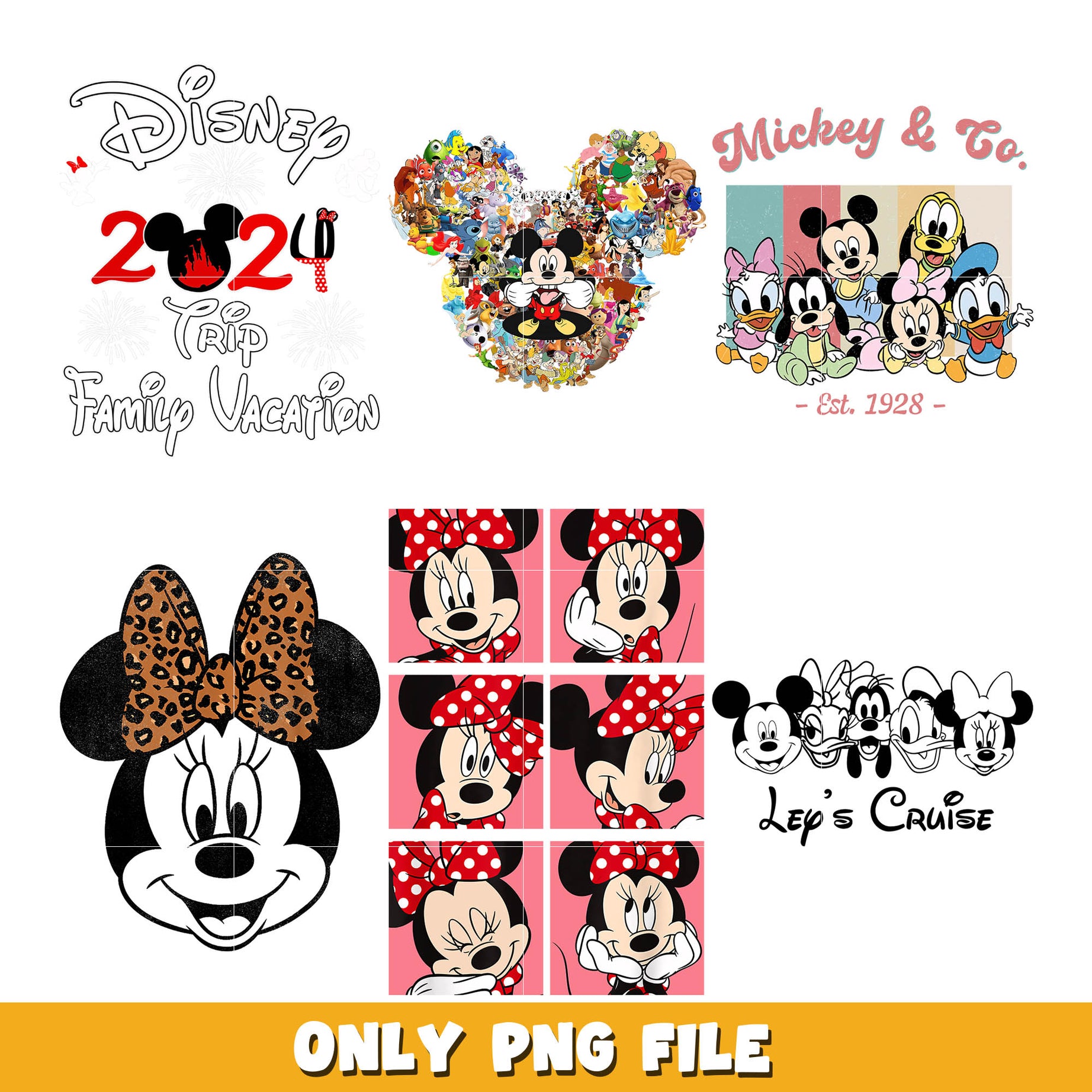 Disney minnie mouse png bundle, Disney mickey png, disney png