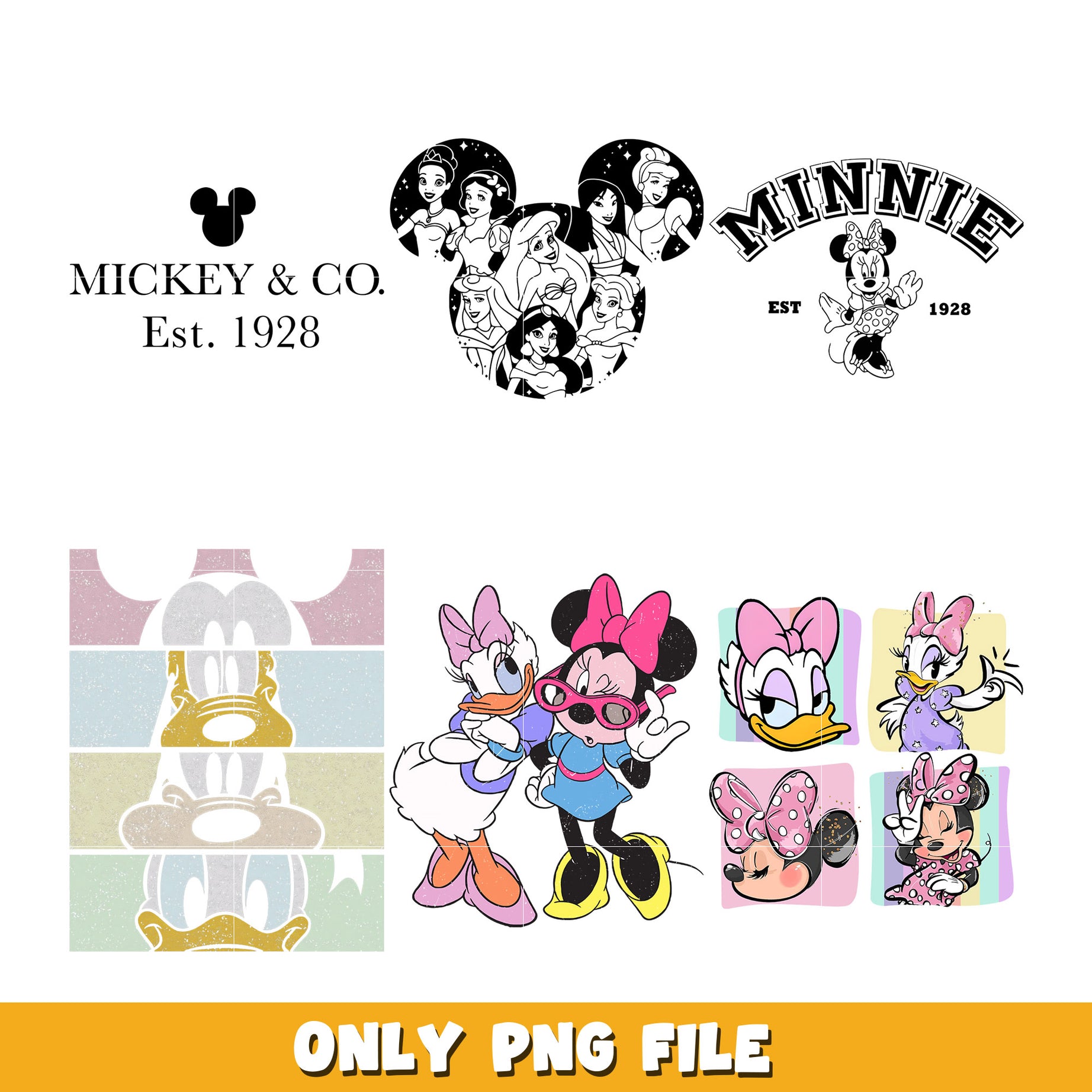 Mickey And Friends Characters bundle png, Disney cartoon png, Digital download 