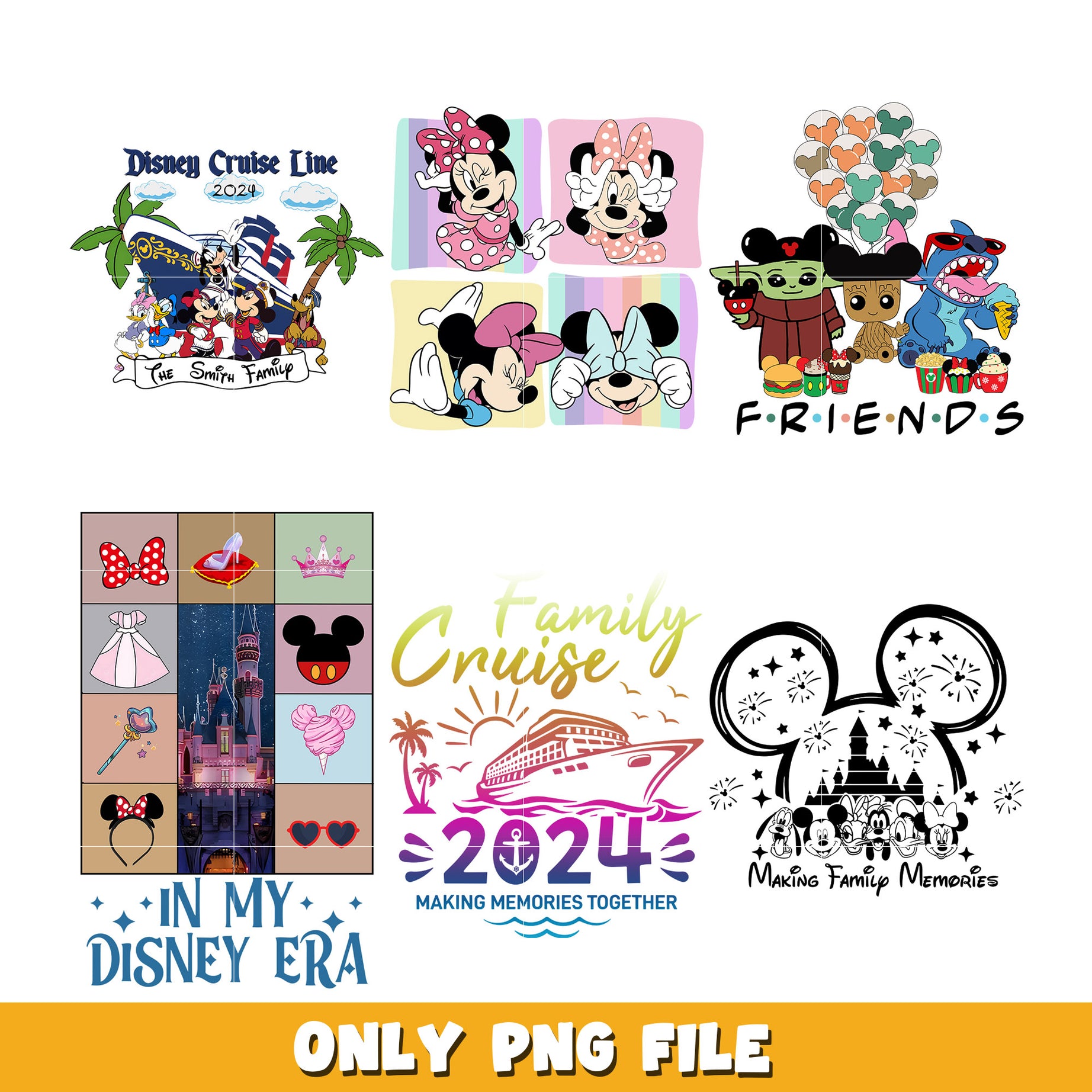 Disney cartoon 2024 Characters bundle png, Disney cartoon png, Digital download 