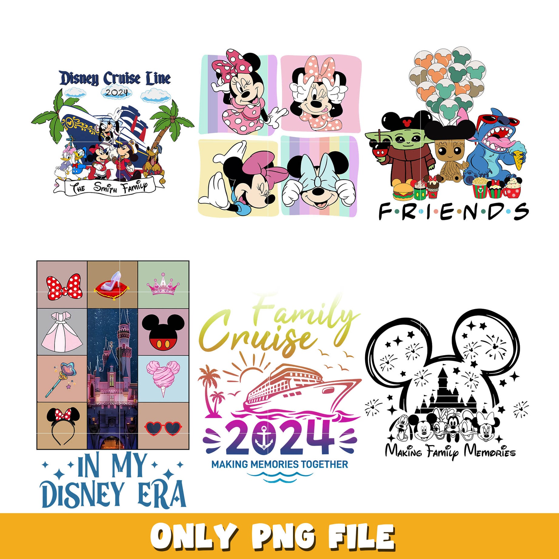 Mickey in my disney era png bundle, Disney cruise png, disney png