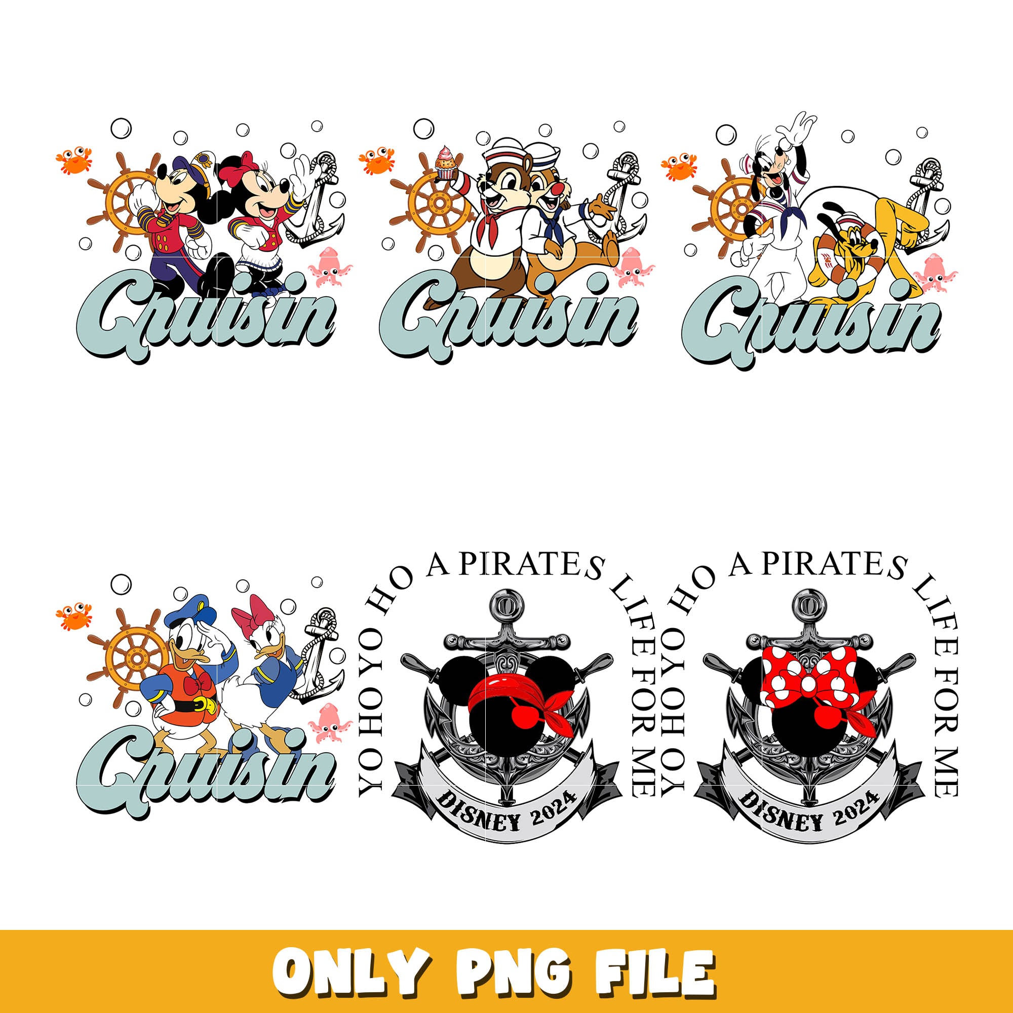 Disney Mickey Friends Cruisin Png Bundle Disney Cruise Png Disney Pn