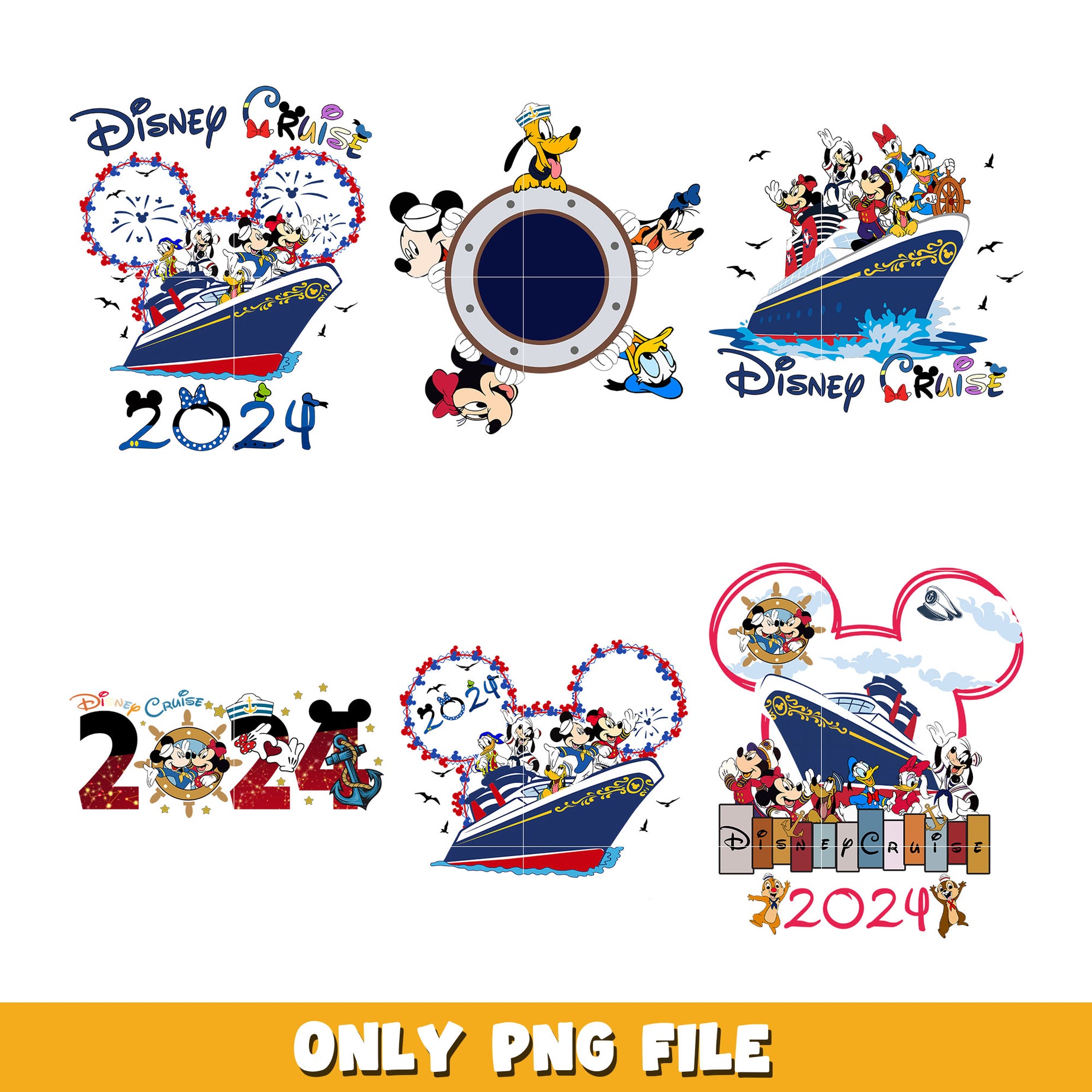 Mickey friends disney cruise 2024 bundle png, Disney cartoon png, Digital download 