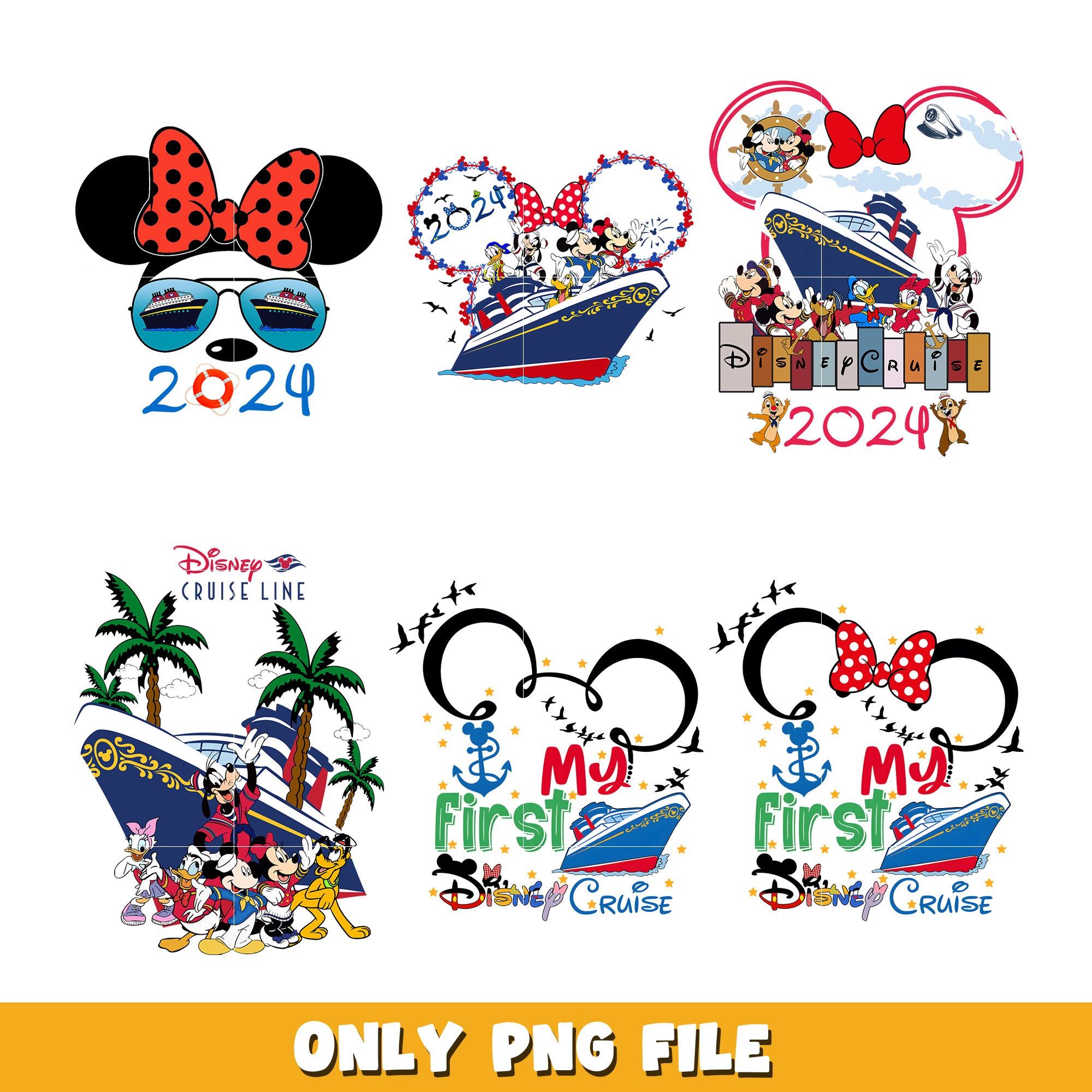 Disney Cruise Family Vacation bundle png, Disney cartoon png, Digital ...