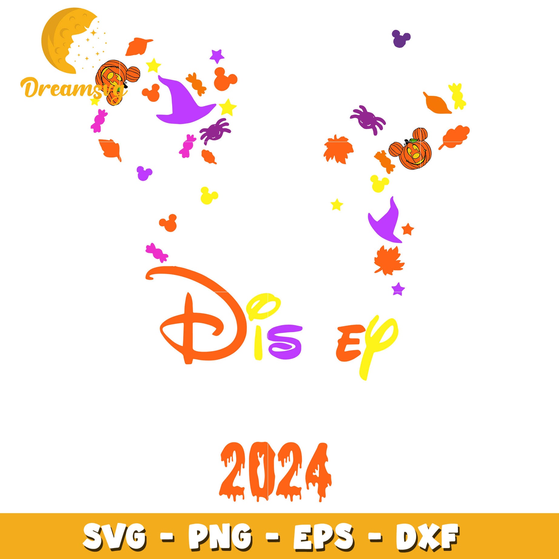 Disney halloween 2024 white svg