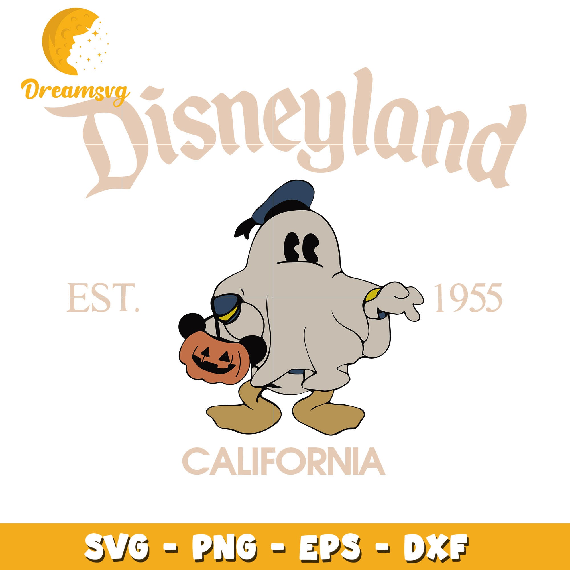 Disneyland est 1955 svg, Donald Ghost svg