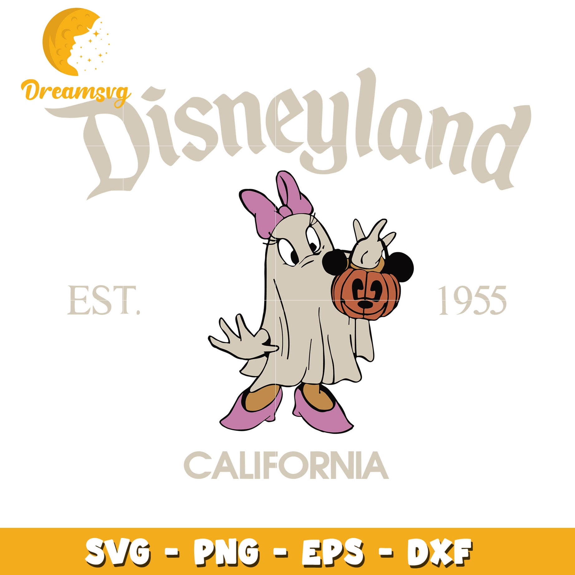 Disneyland est 1955 svg, Daisy Ghost svg