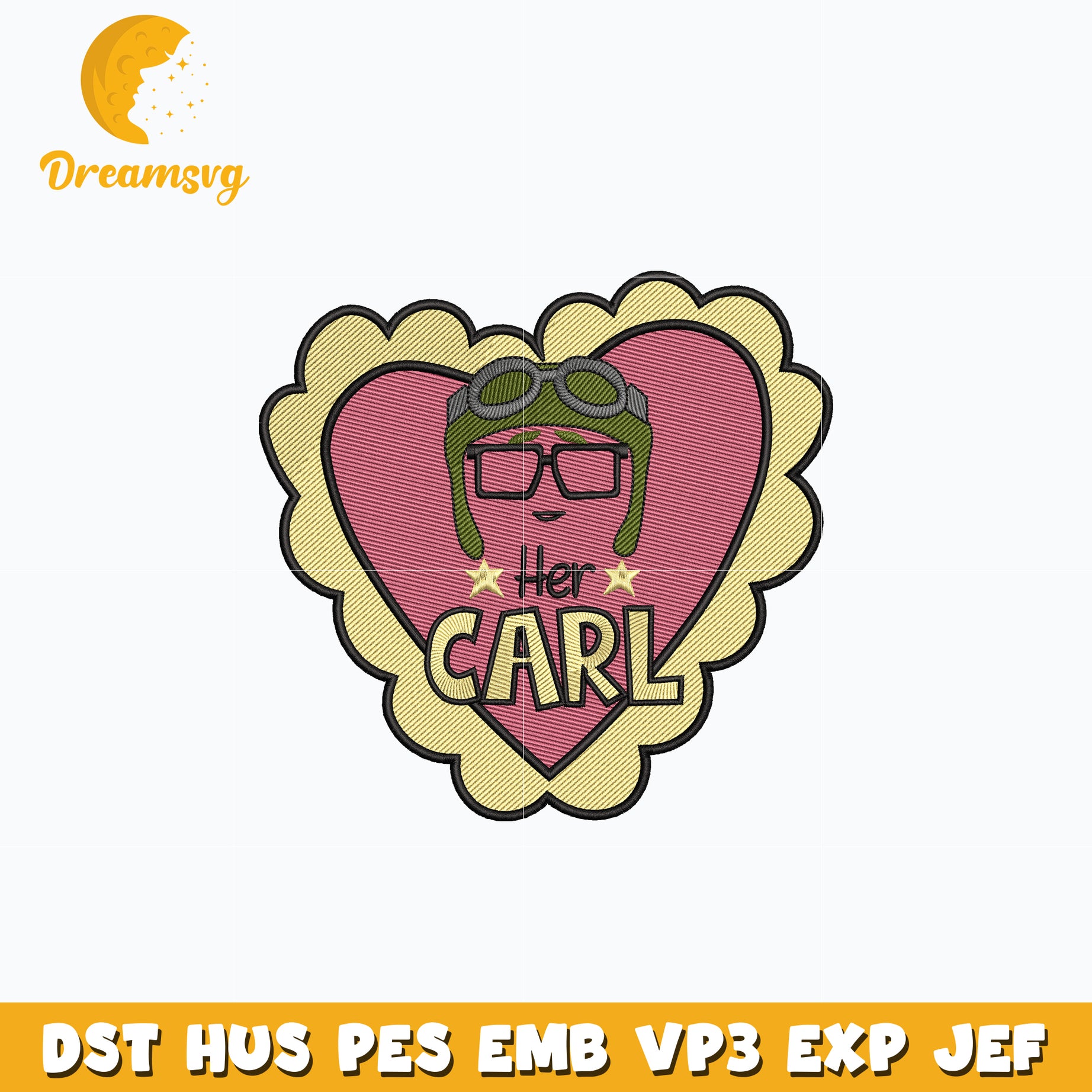 Disney love carl embroidery design