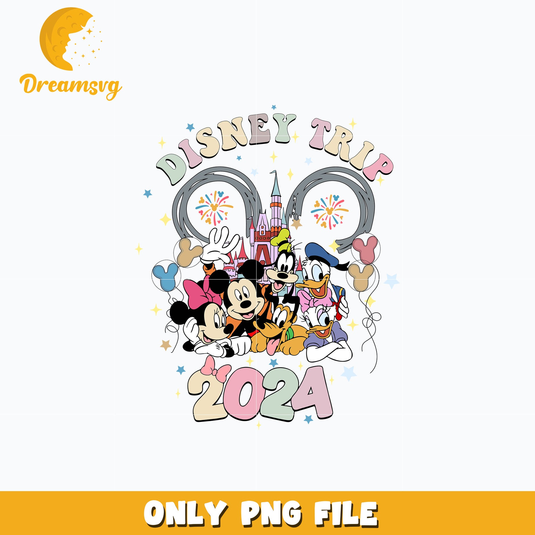 Disney trip 2024 png, mickey and friends png, digital download