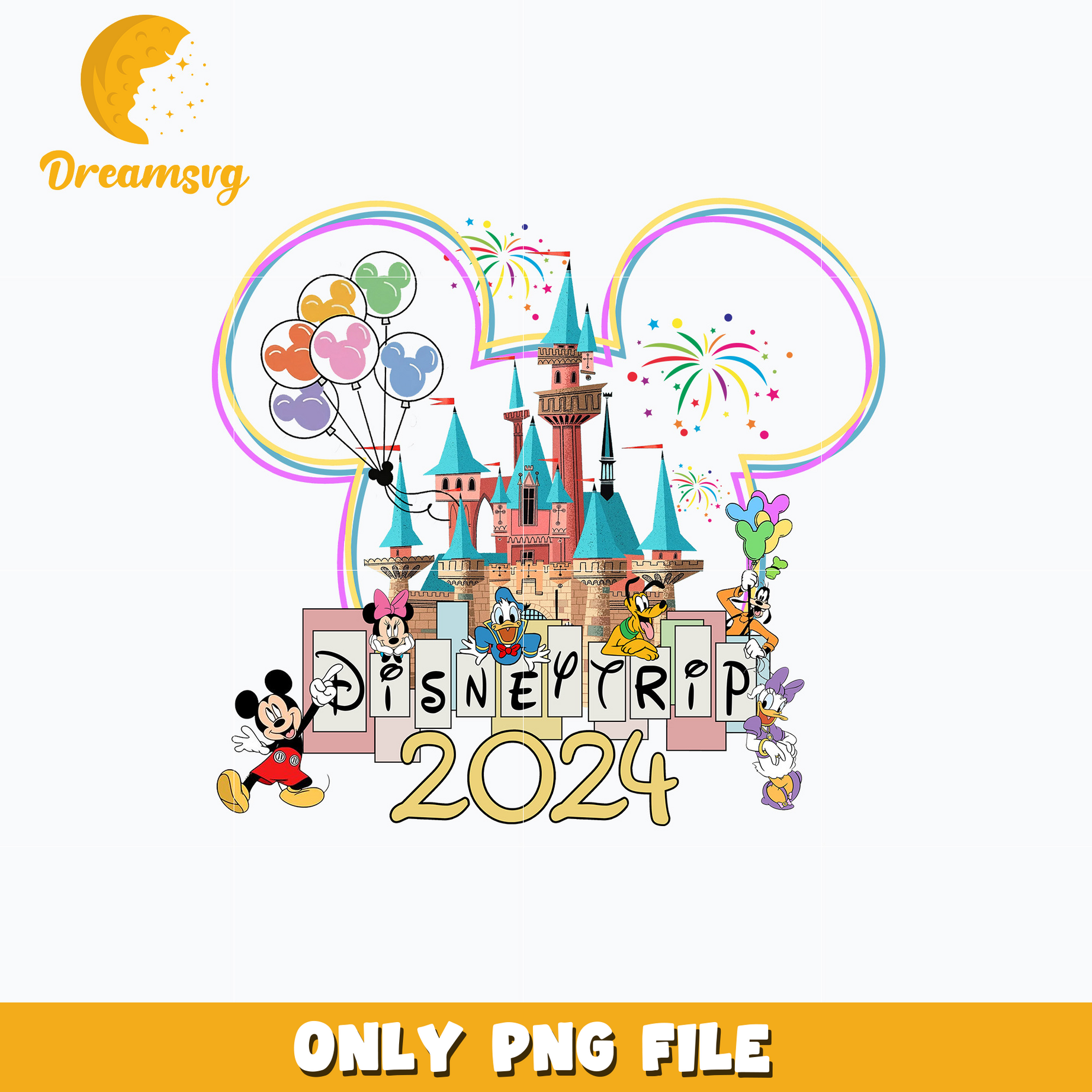 Mickey mouse friends disney trip 2024 png