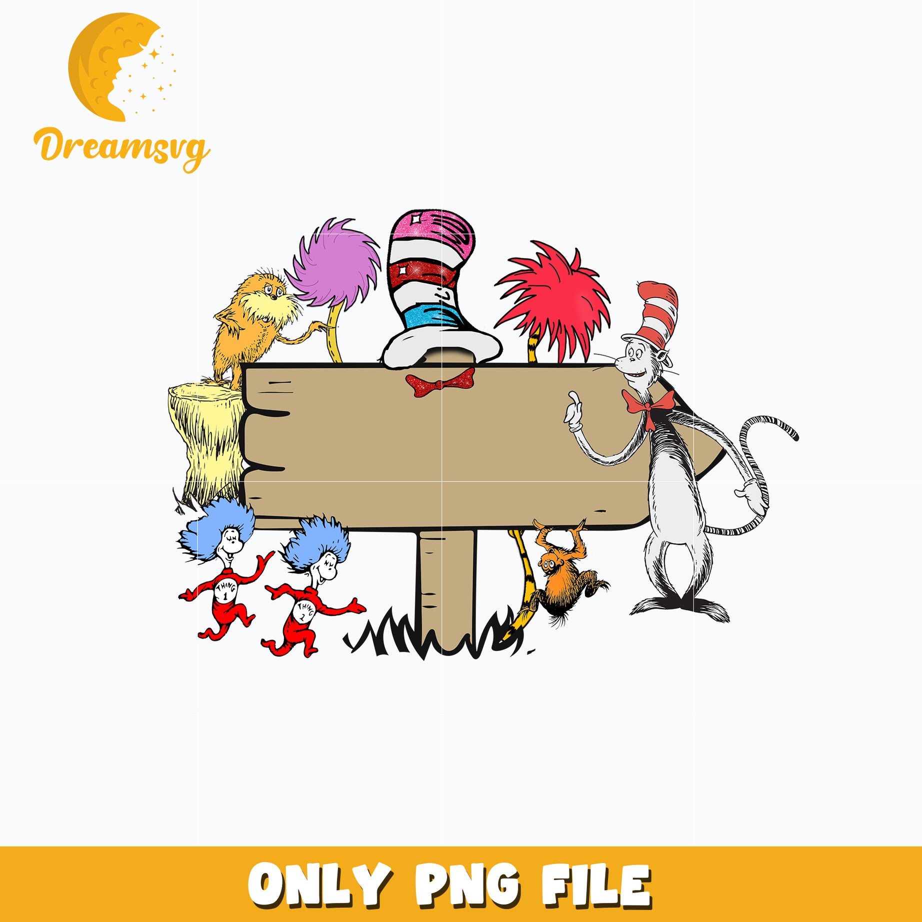 Dr Seuss friends custumn png