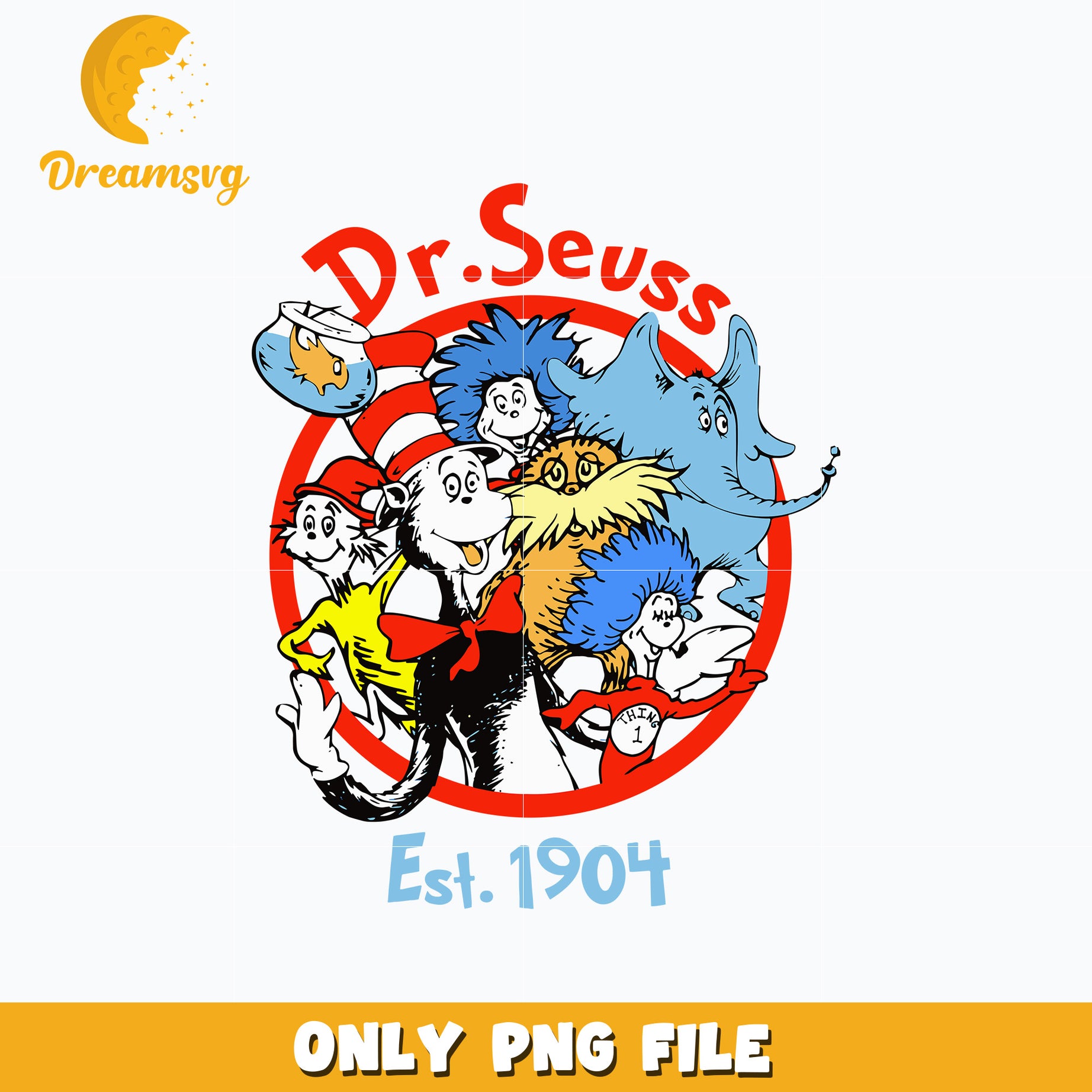 Dr Seuss friends est. 1904 Png