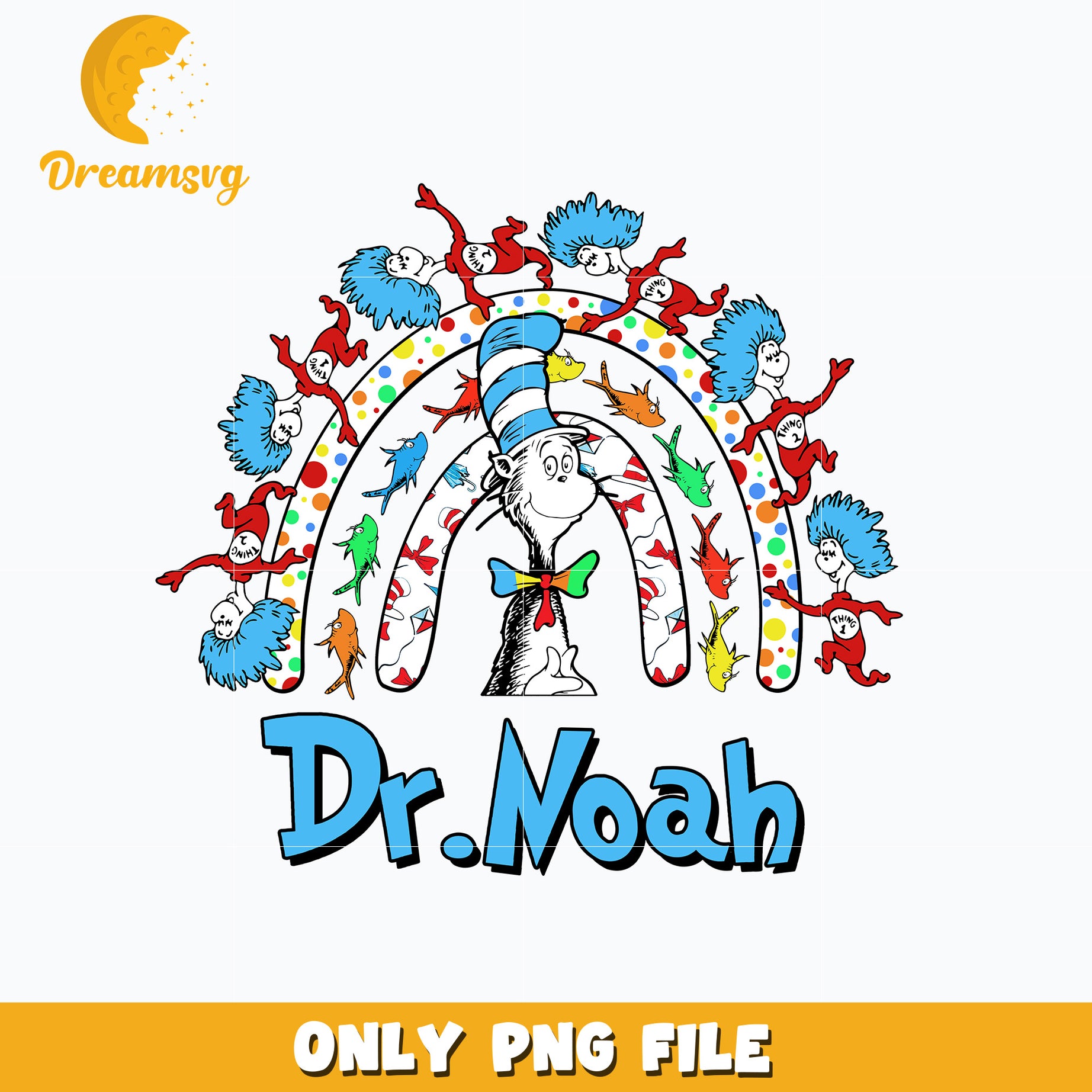 Dr Noah friends rainbow png