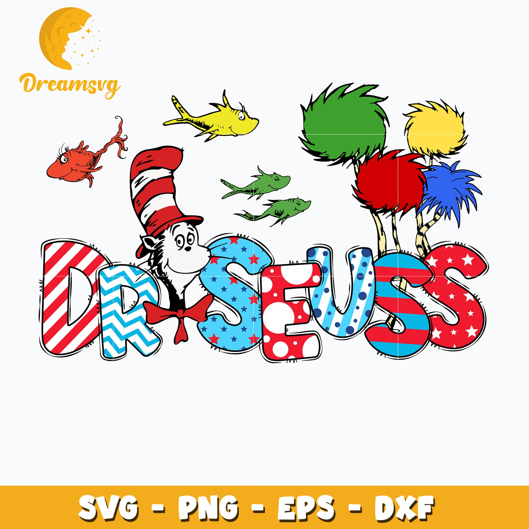 Dr Seuss friends svg