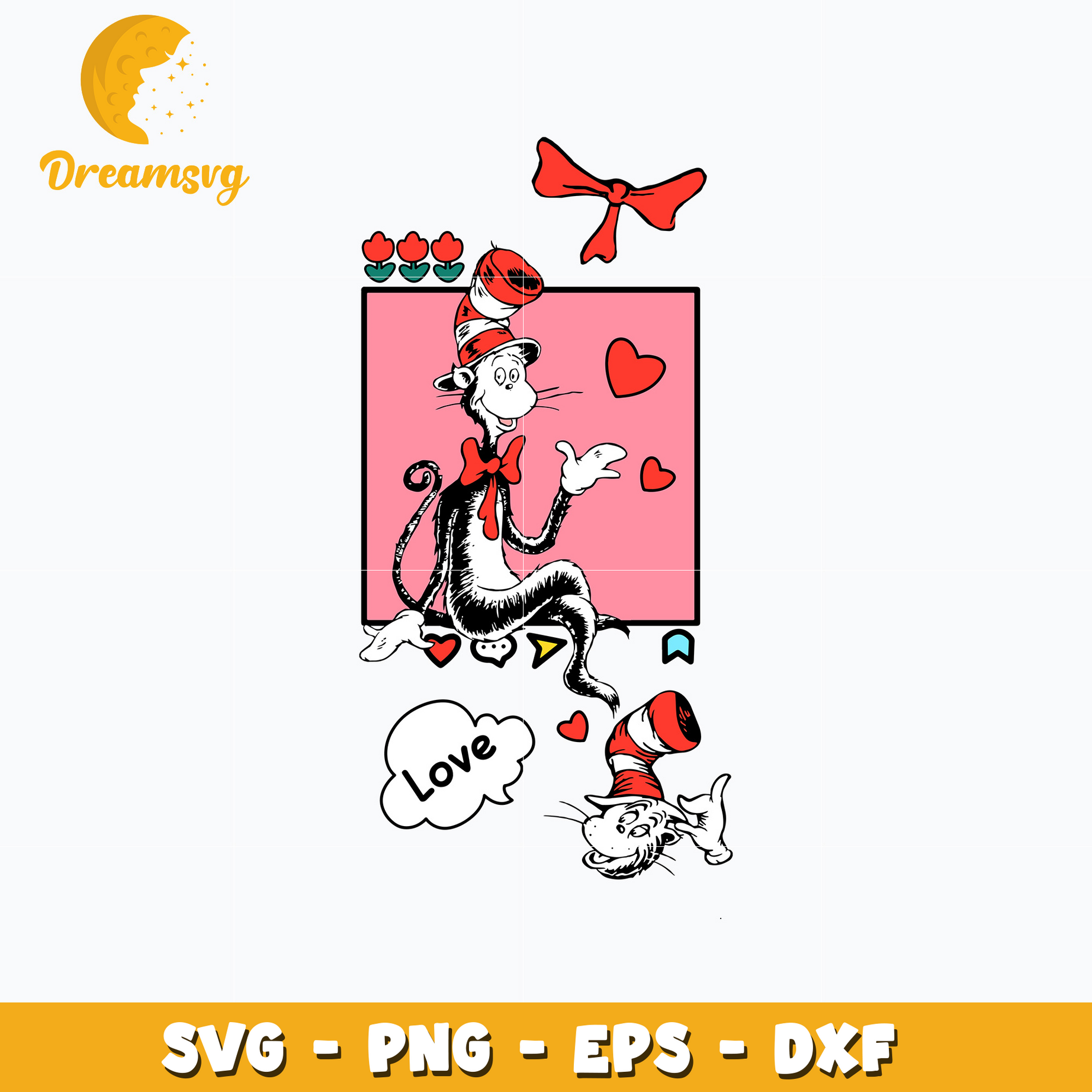 Dr seuss love valentine svg