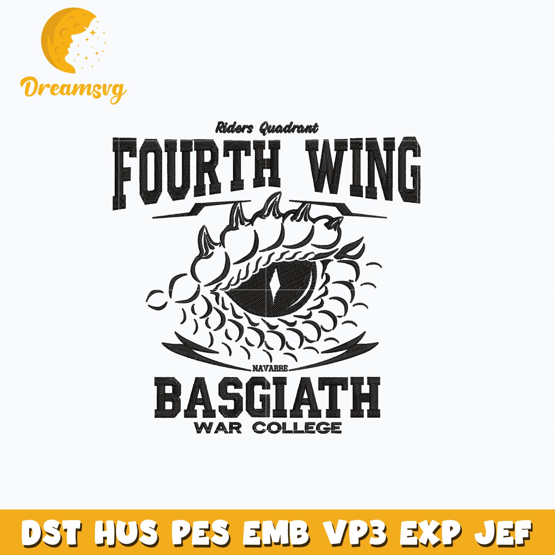 Basgiath fourth wing embroidery – DreamSVG Store