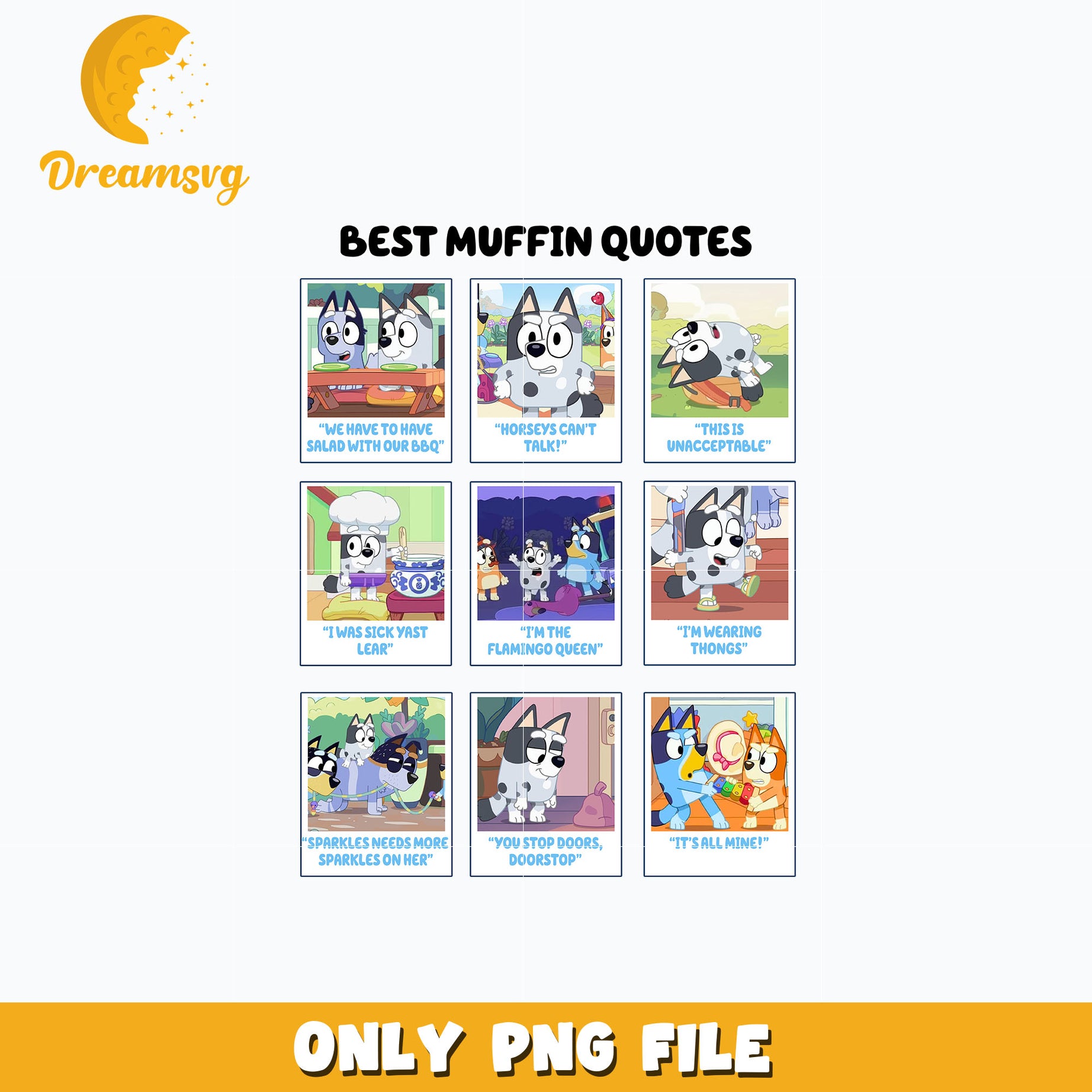 Bluey best muffin quotes png