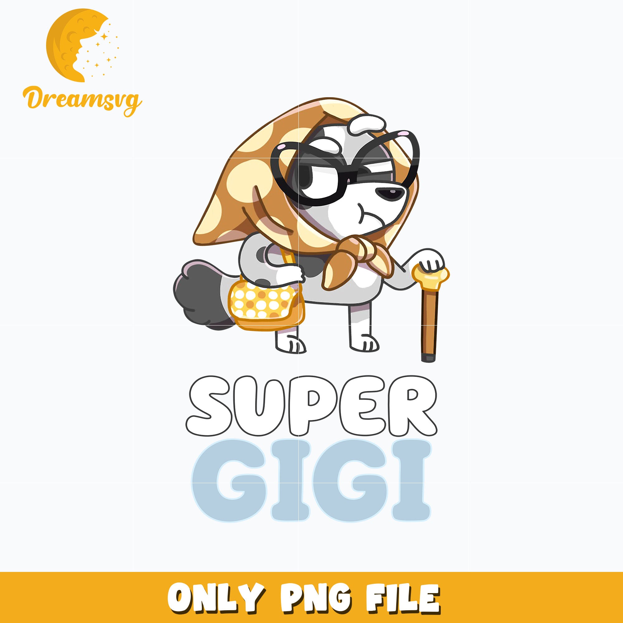 Bluey super gigi cartoon png – DreamSVG Store