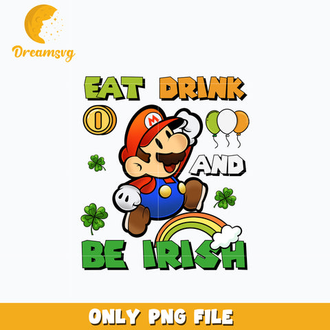 Mario eat drink be irish st patrick's day Png
