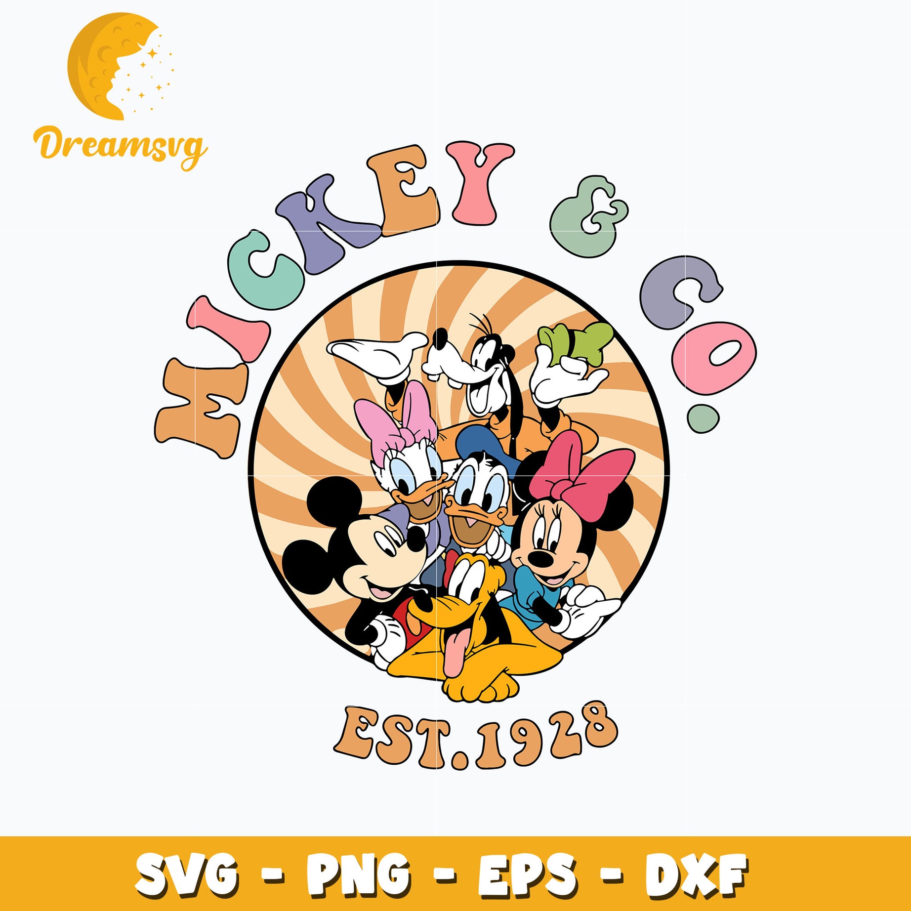Mickey And Co est 1928 design svg