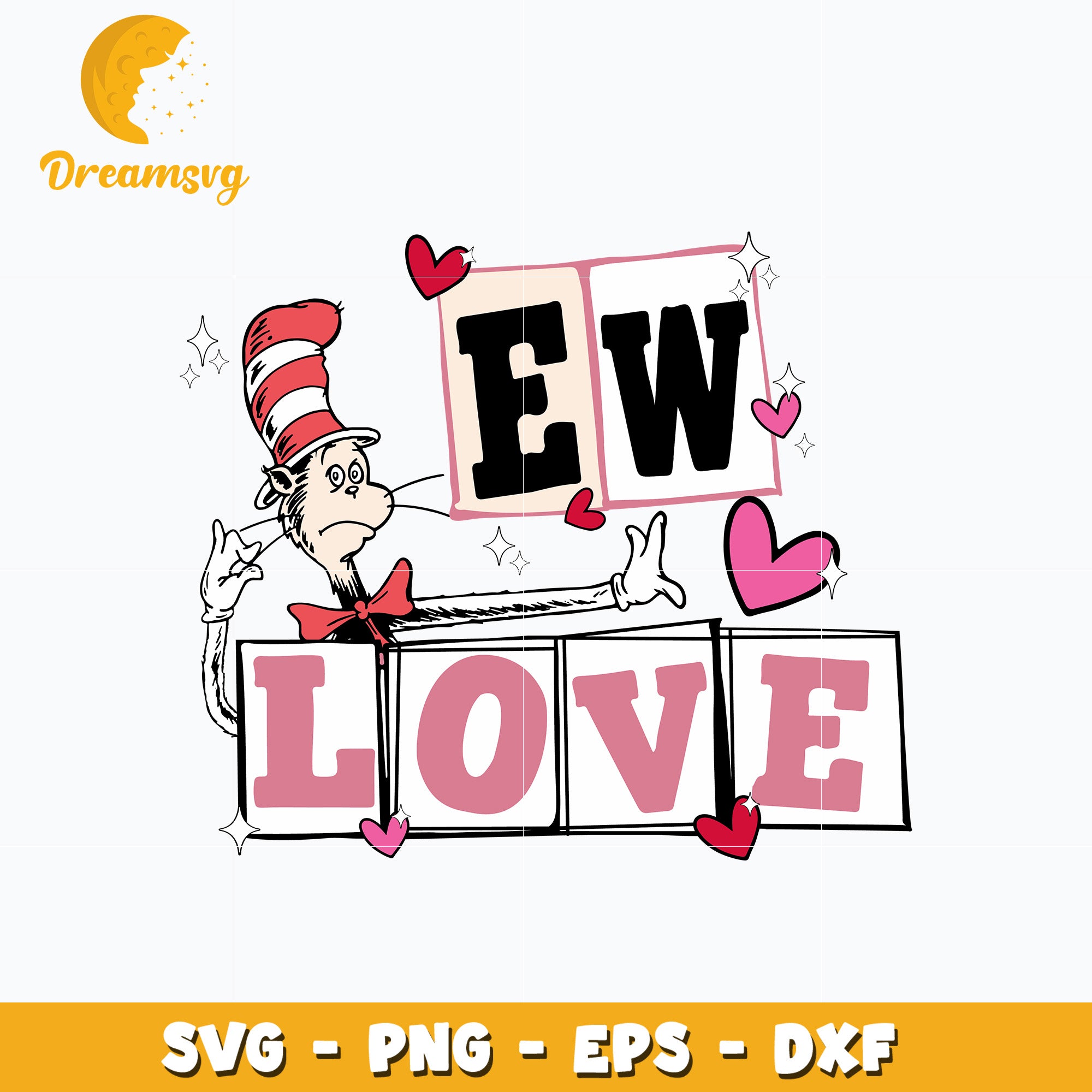 Dr Seuss ew love svg