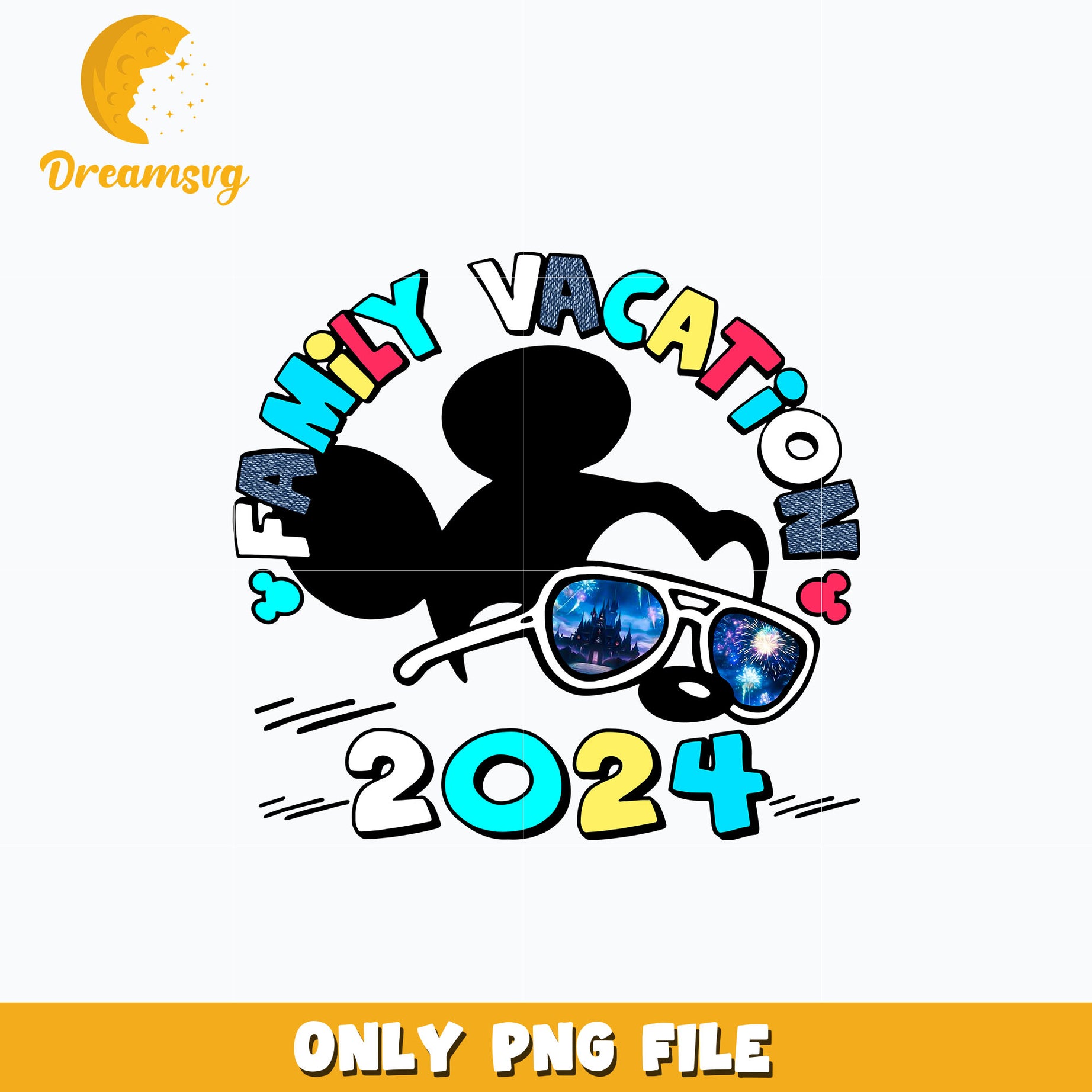 Family vacation 2024 png, mickey mouse png, instant download