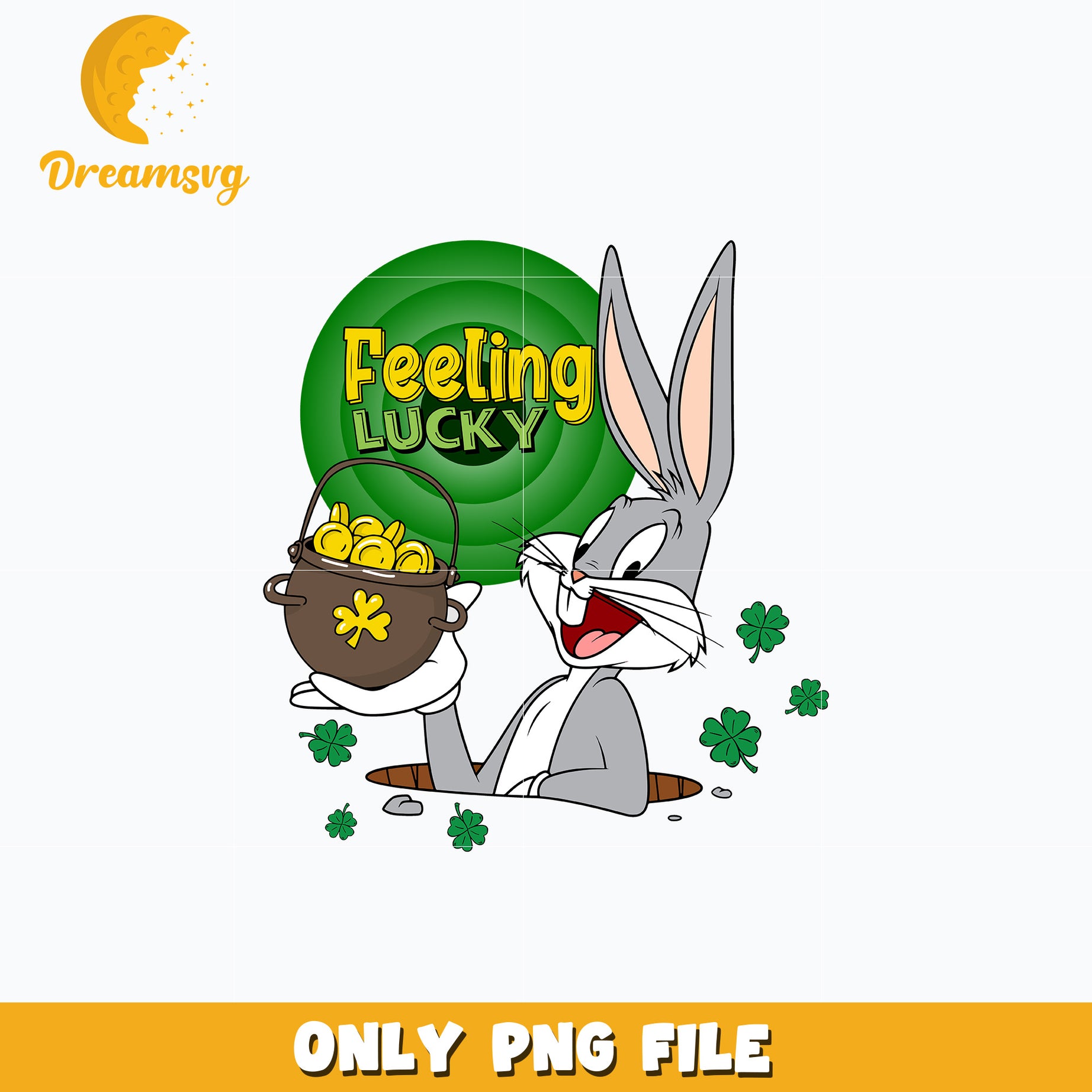 Bugs Bunny feeling lucky patrick's day Png