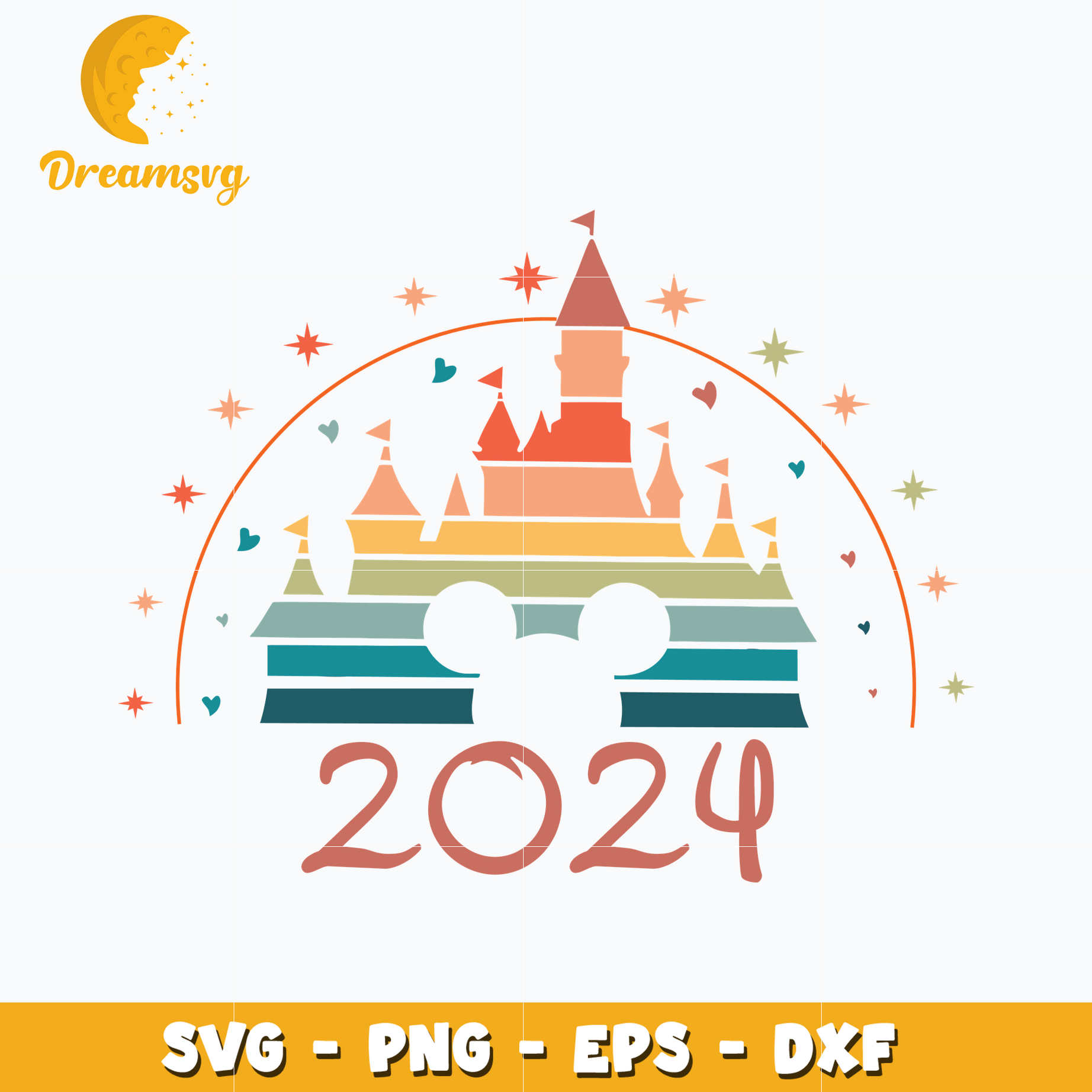 Mickey head disney castle 2024 svg