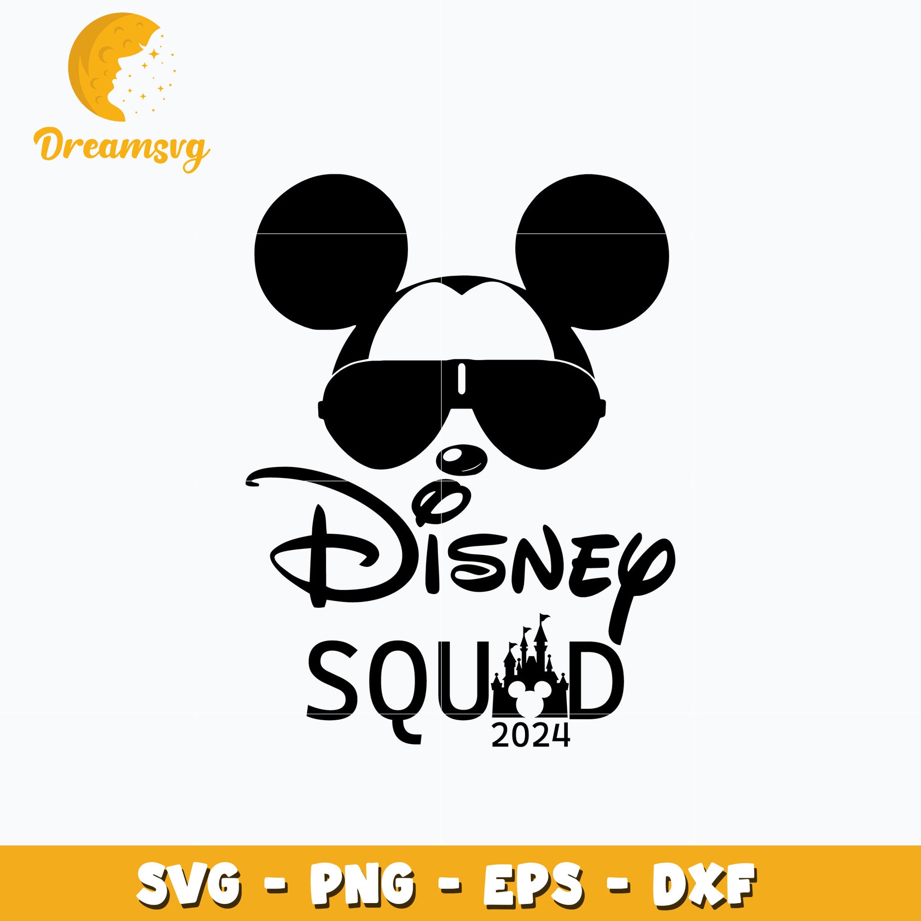 Mickey head disney squad 2024 svg