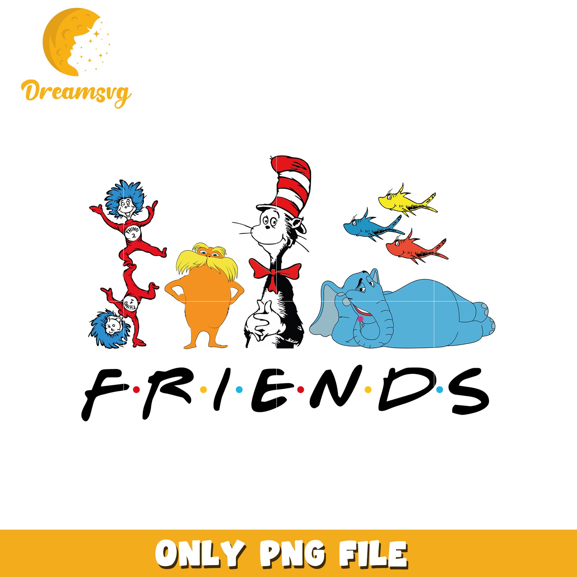 Dr seuss and some friends png